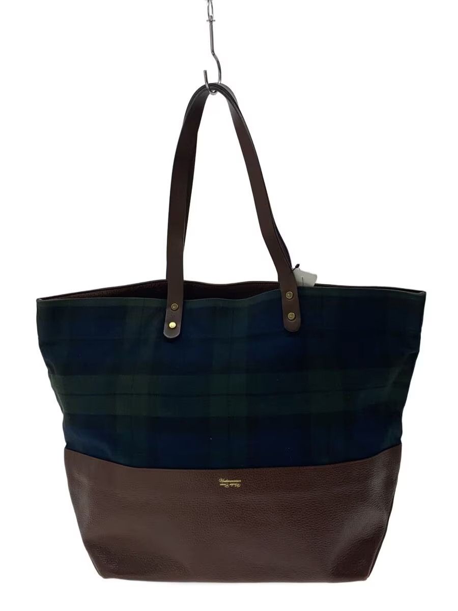 Undercover Plaid Leather Tote Bag Size ONE SIZE - 1 Thumbnail