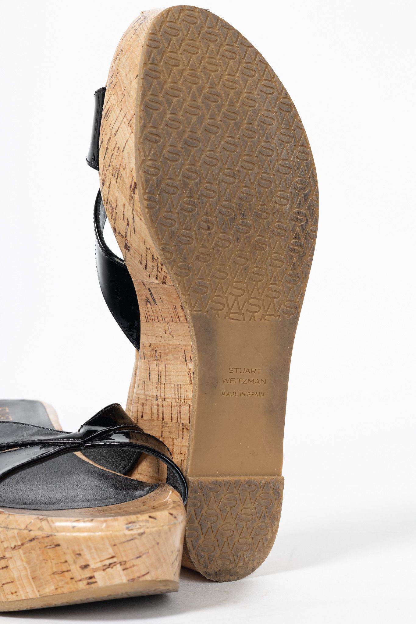 Stuart Weitzman Stuart Weitzman SS24 Carmen Patent Cork-Wedge Mule Sandals Size US 7.5 / IT 37.5 - 5 Thumbnail