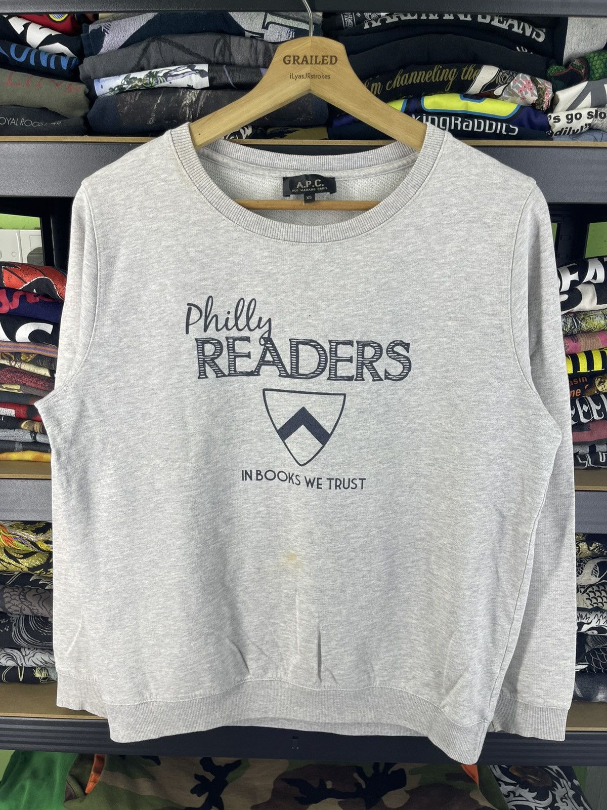 A.P.C. Vintage A.P.C Philly Readers in Books we Trust Sweatshirt Size US XS / EU 42 / 0 - 1 Thumbnail