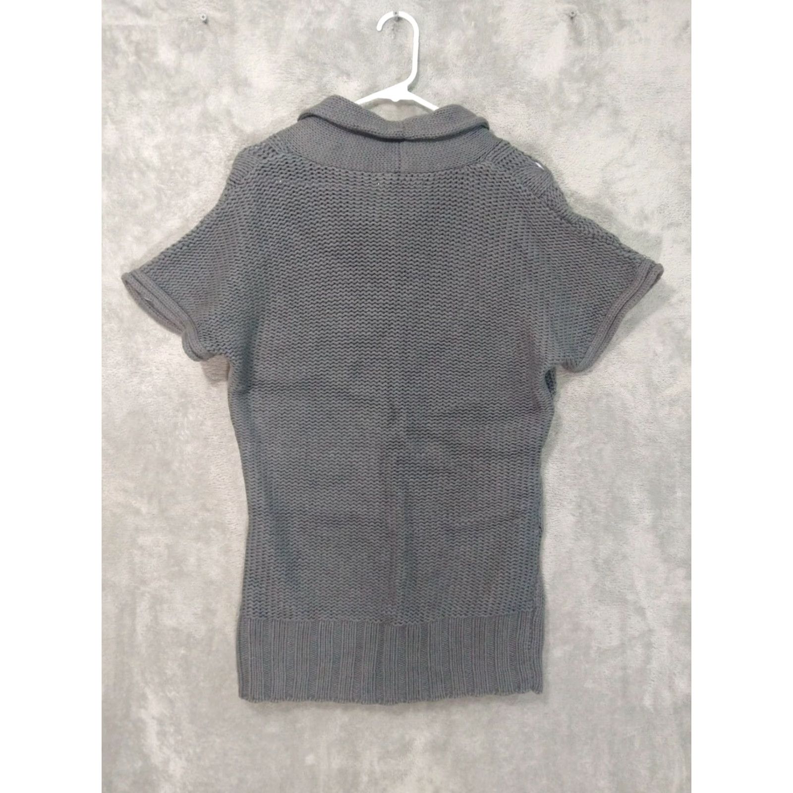 Old Navy Old Navy Sweater Womens Medium Gray Pullover Cowl Neck Cable Knit Chunky Cotton Size M / US 6-8 / IT 42-44 - 2 Thumbnail