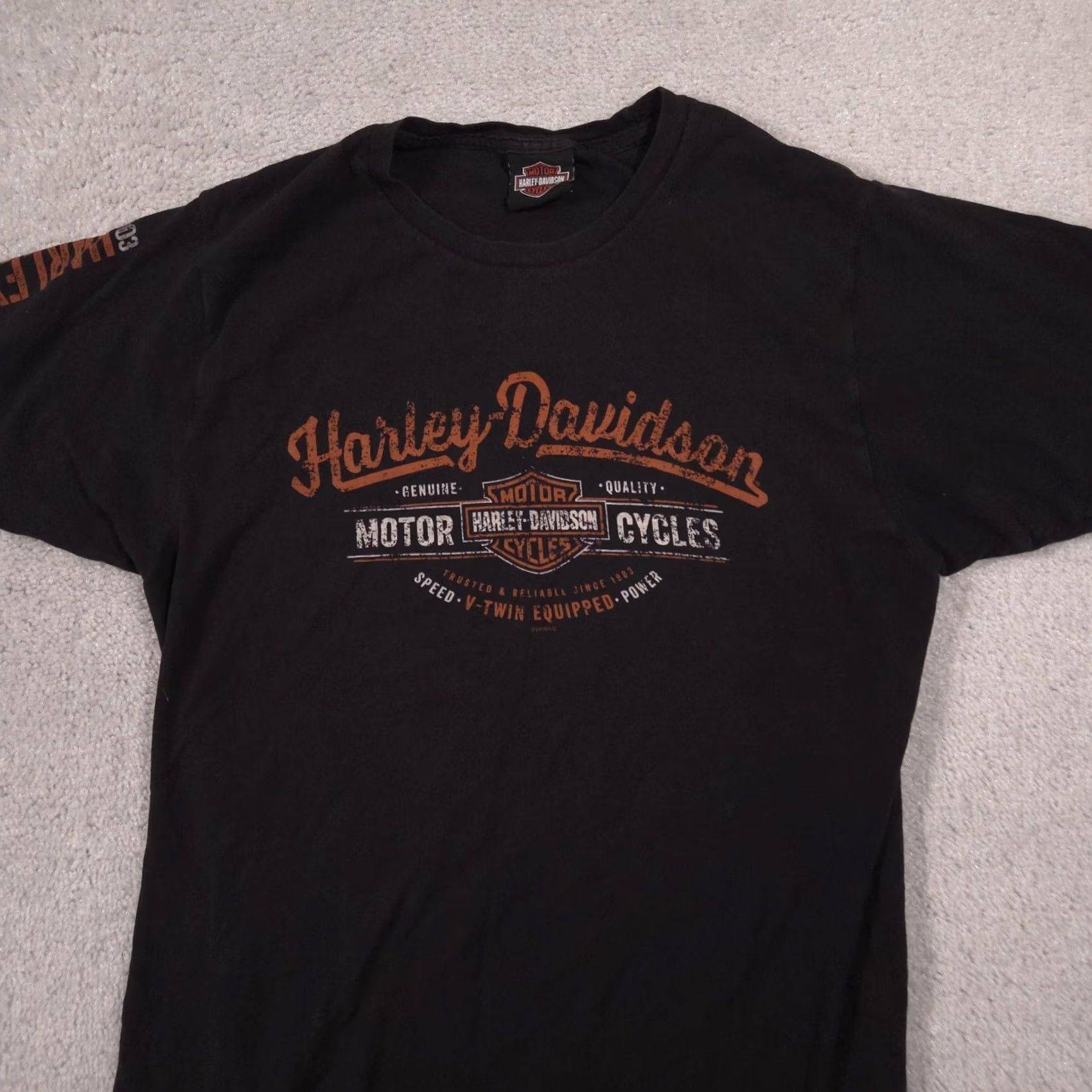 Harley Davidson Harley-Davidson Shirt Womens Large Black Graphic Tee Adamec Jacksonville Size L / US 10 / IT 46 - 3 Thumbnail