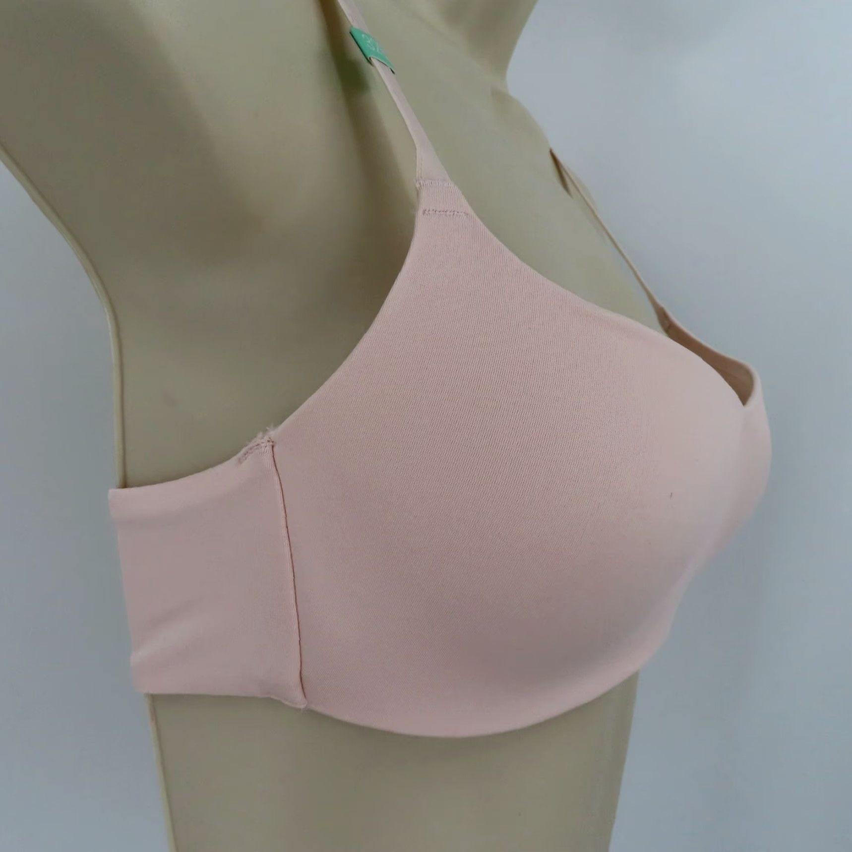 Vintage SO 32B Pink Solid Perfect Wirefree Bra Padded Wireless Convertible Straps NEW Size ONE SIZE - 2 Thumbnail