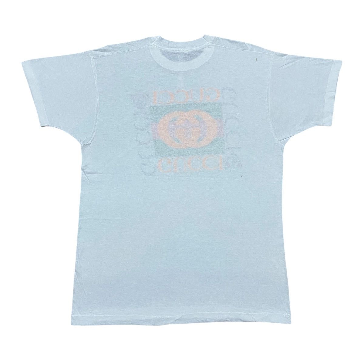 Fruit Of The Loom × Vintage Rare‼️🔥Vintage Gucci Bootleg Print Foam Big Logo T-Shirt Size US M / EU 48-50 / 2 - 2 Thumbnail