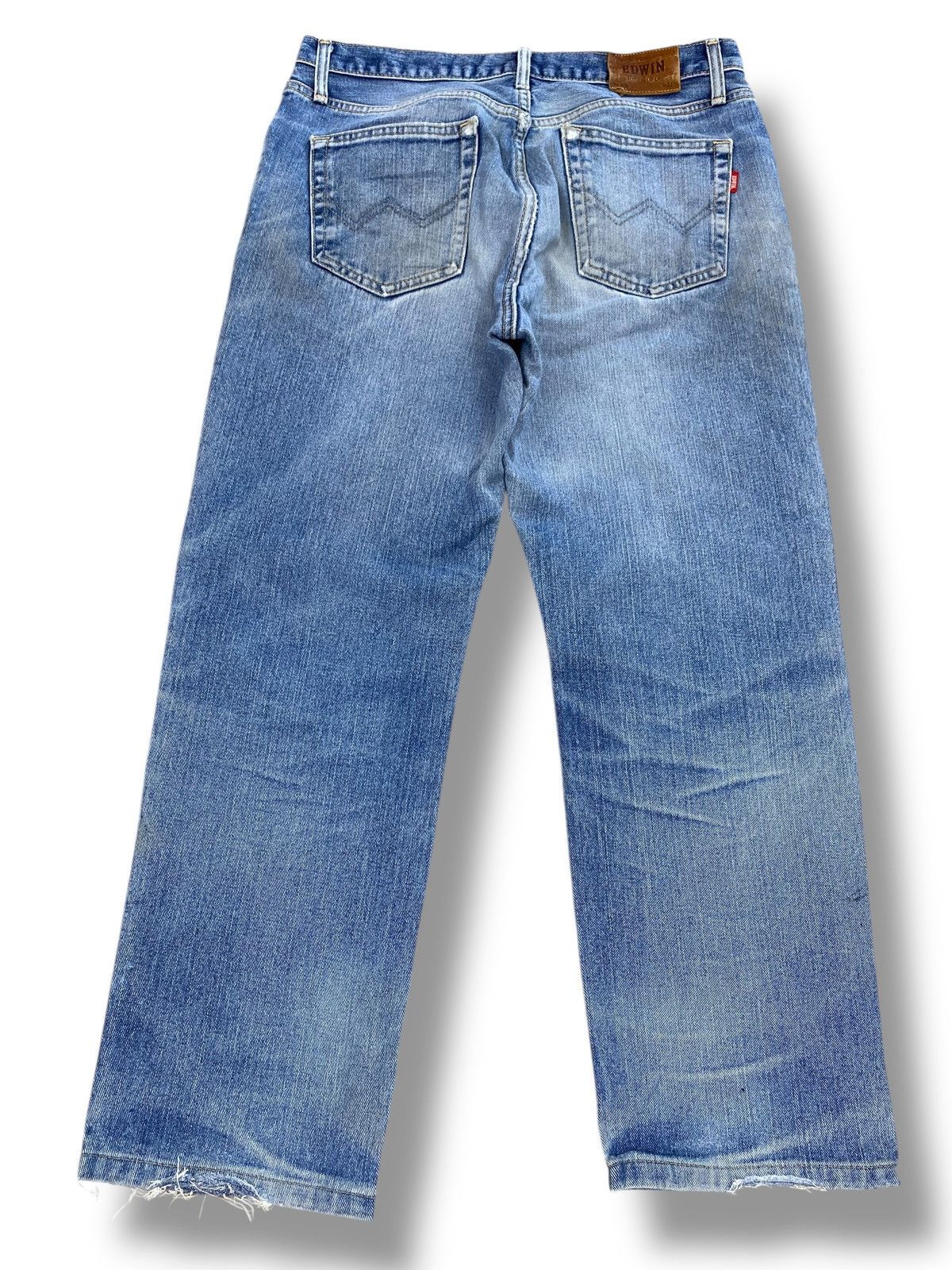 Edwin Edwin Faded Wash Ripped Style Loose Jeans Size US 32 / EU 48 - 3 Thumbnail
