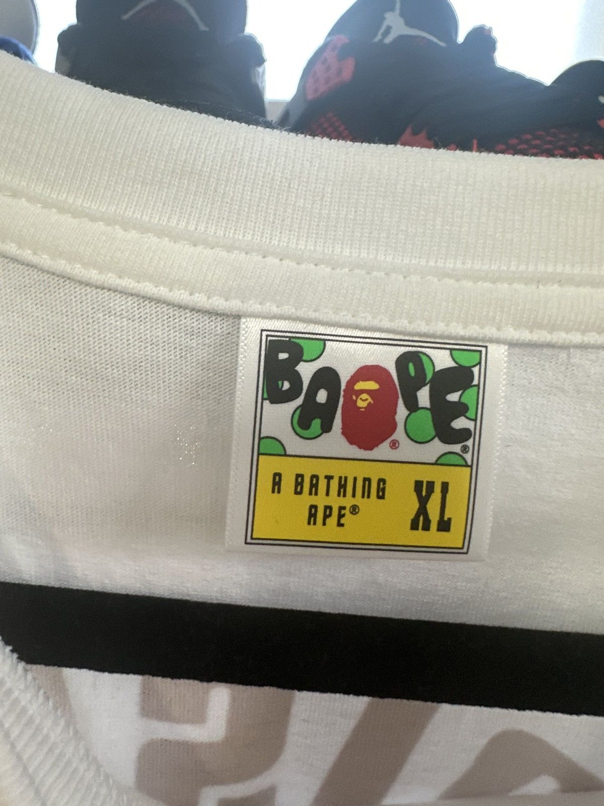 Bape Bape ‘A rising ape white’ Long Sleeve Tee Size US XL / EU 56 / 4 - 3 Thumbnail