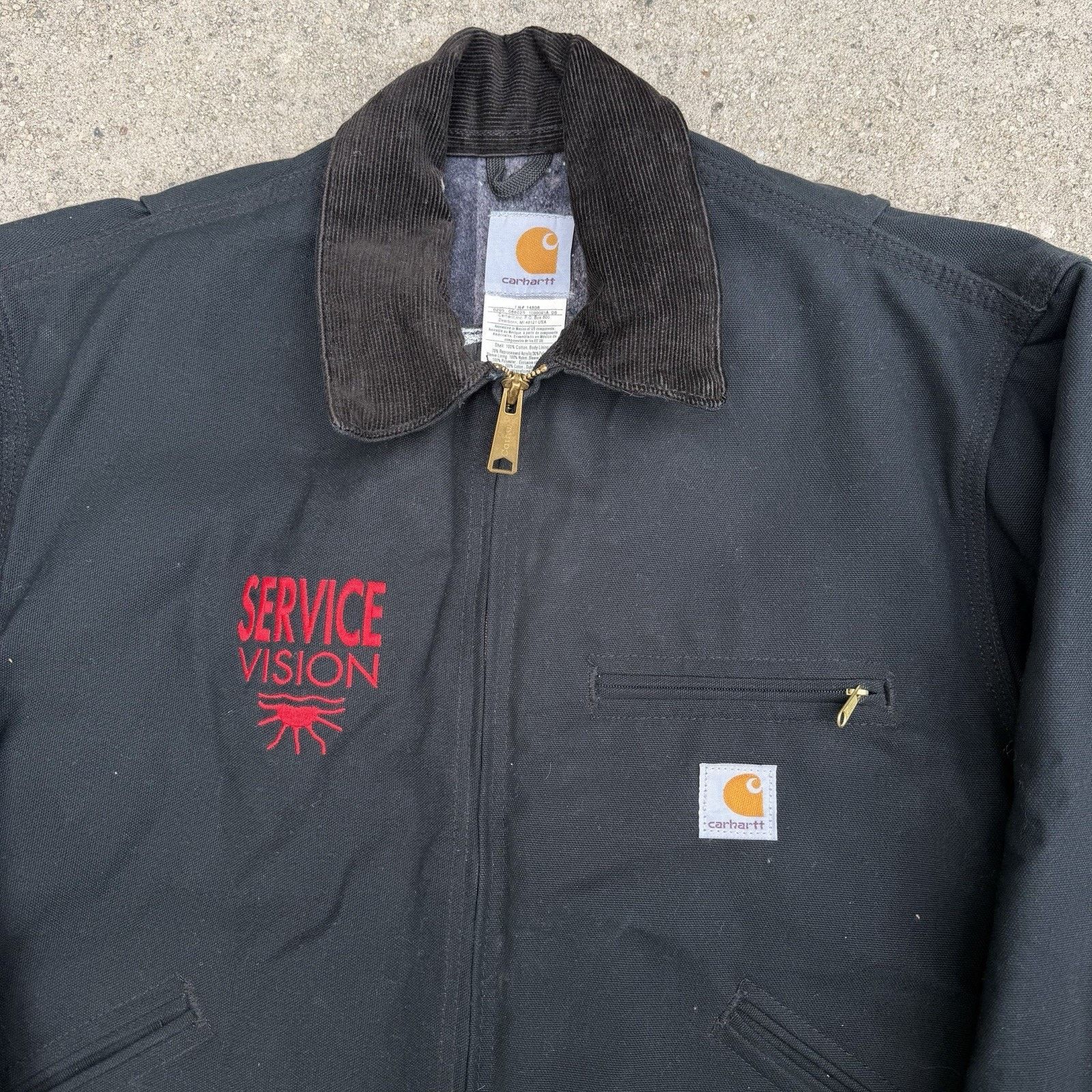 Carhartt × Vintage Vintage Carhartt Black Blanket Lined Detroit Jacket Sz 38 M Size US M / EU 48-50 / 2 - 2 Thumbnail