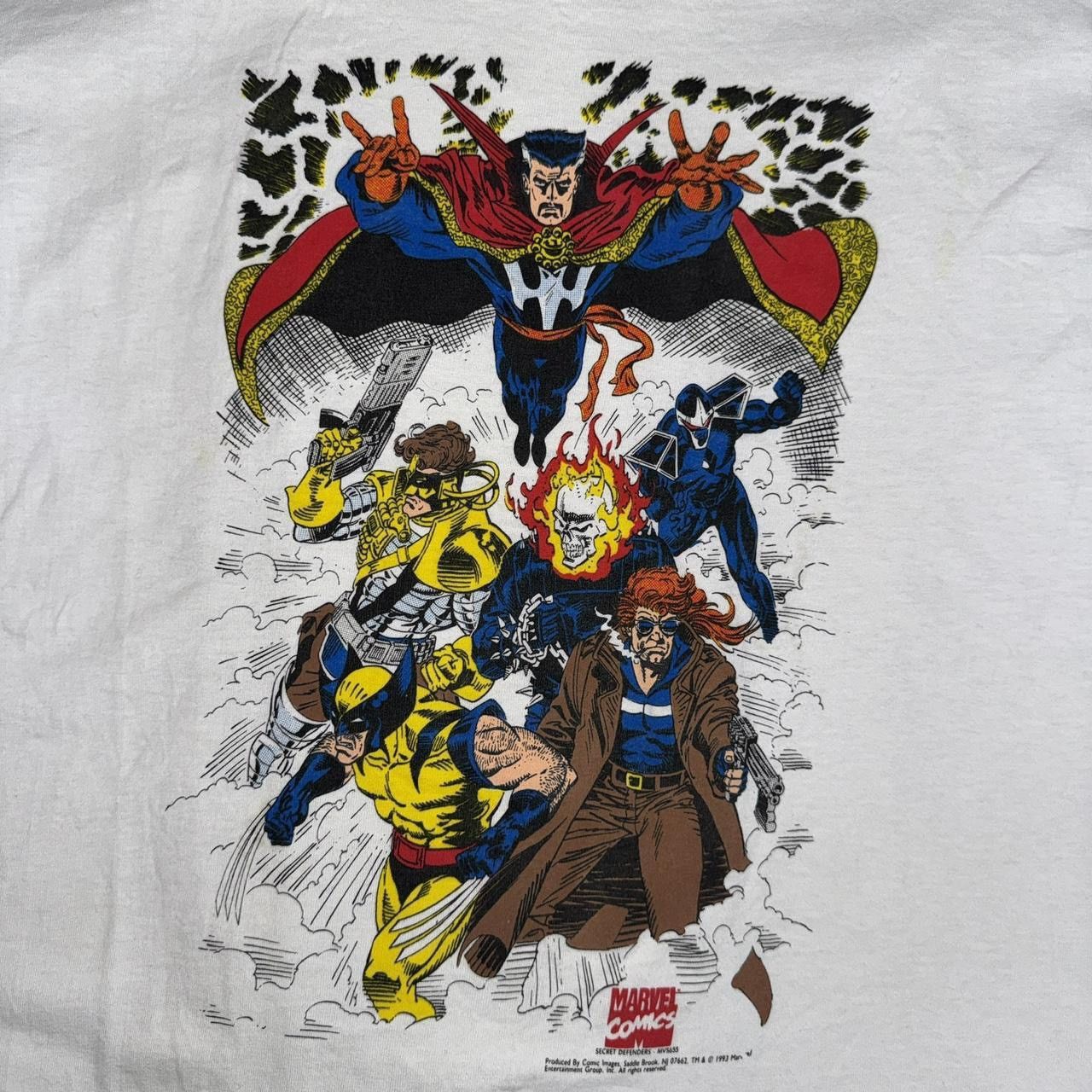 Fruit Of The Loom Vintage 1995 Marvel Comics Secret Defenders t-shirt Size XL Size US XL / EU 56 / 4 - 2 Thumbnail