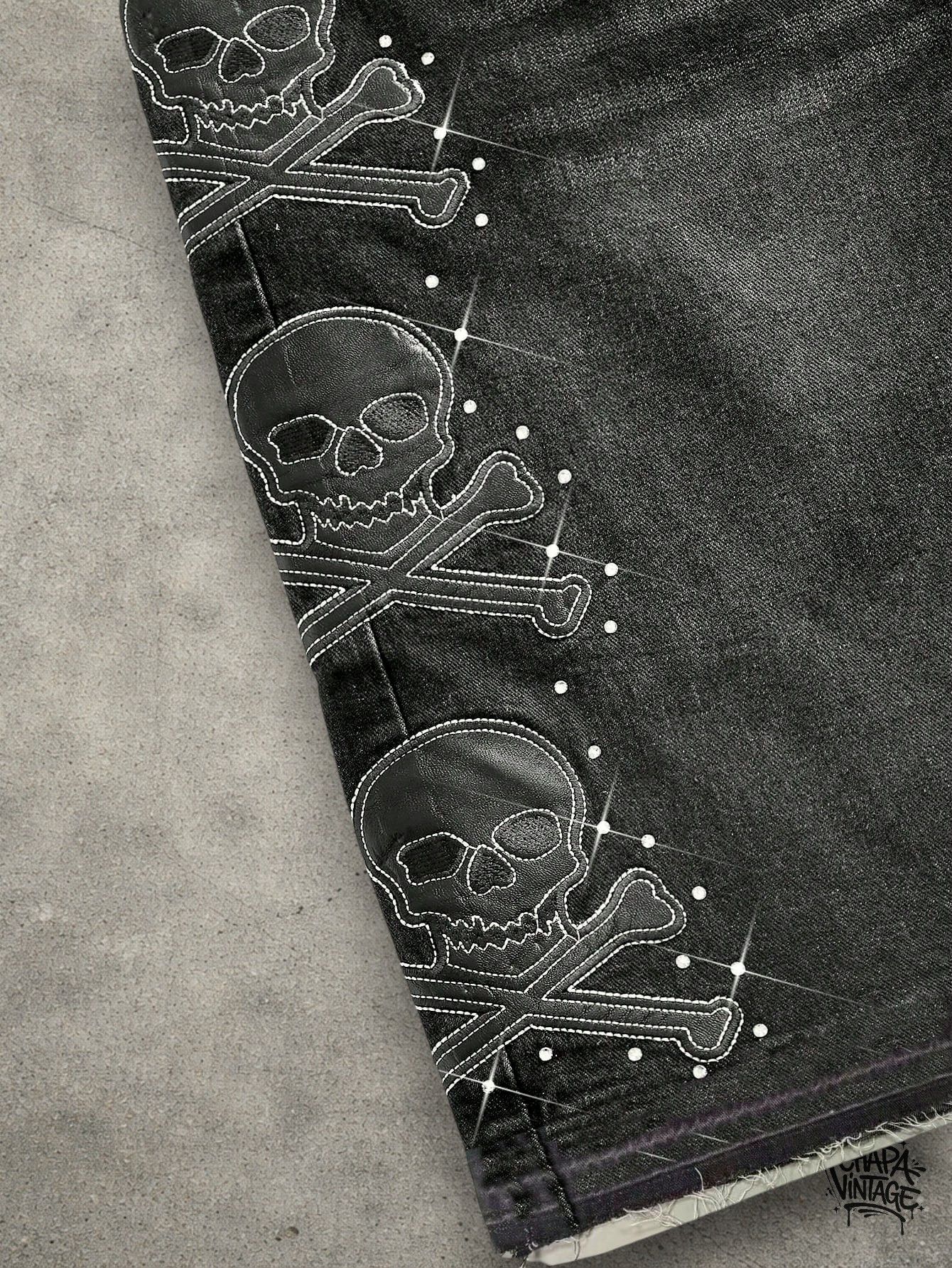 Japanese Brand Skull jeans shorts Size US 32 / EU 48 - 4 Thumbnail