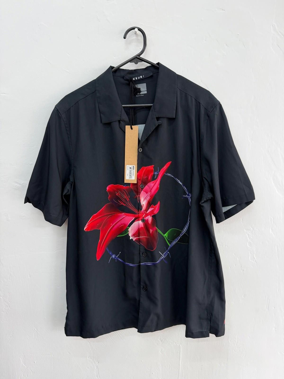 Ksubi new ksubi medium m short sleeve resort shirt floral black Size US M / EU 48-50 / 2 - 2 Thumbnail