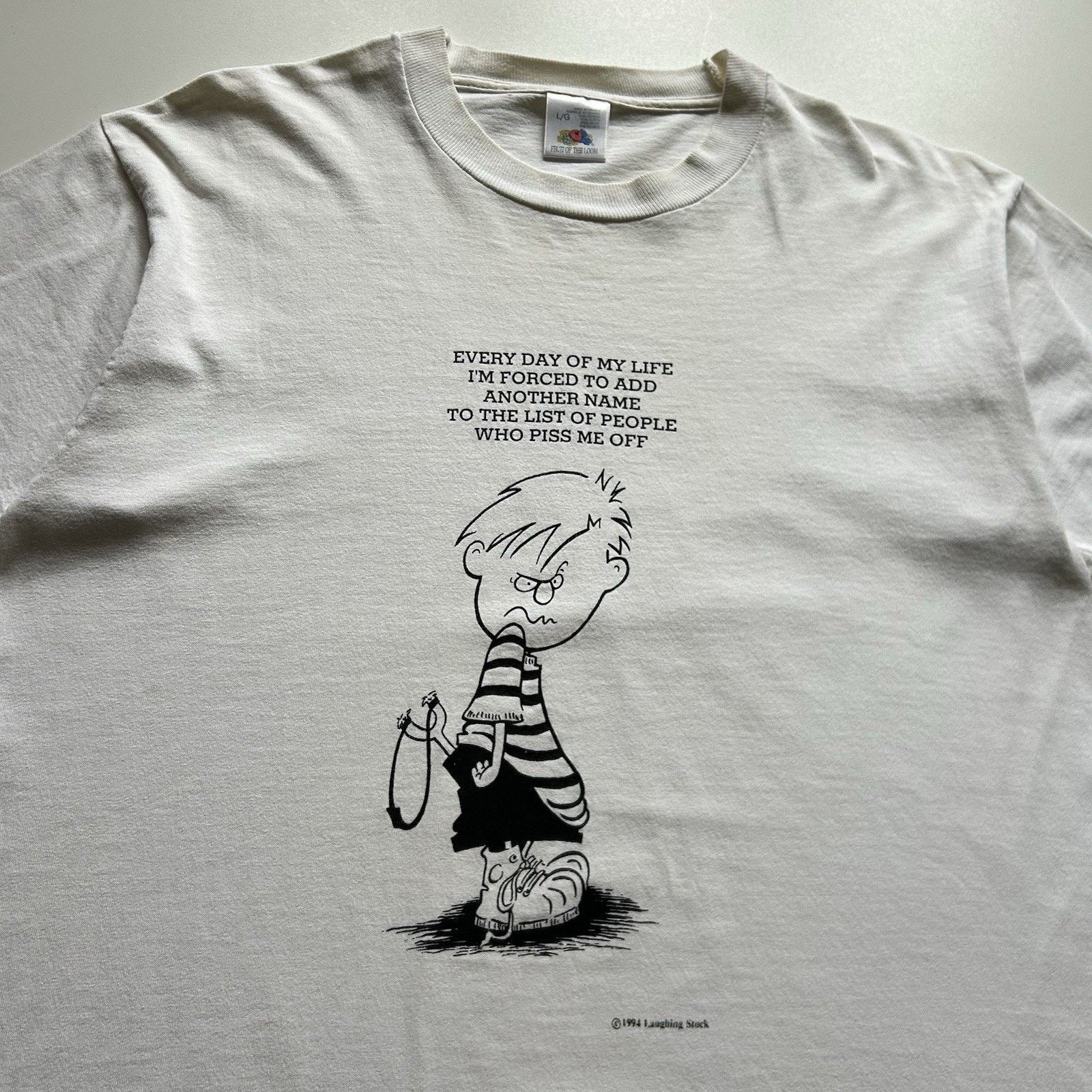 Fruit Of The Loom × Vintage Vintage People Who Piss Me Off Shirt Large 90s Funny Graphic Size US L / EU 52-54 / 3 - 2 Thumbnail