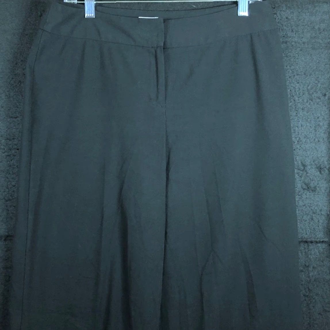Vintage Chicos Womens Pants Black High Rise Loose Straight Leg Stretch 1.5 R Size 24" / US 00 / IT 34 - 2 Thumbnail