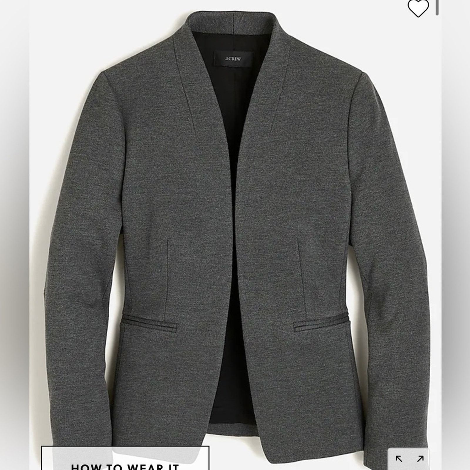 J.Crew J. CREW 365 open front gray blazer 4T Size S / US 4 / IT 40 - 5 Thumbnail