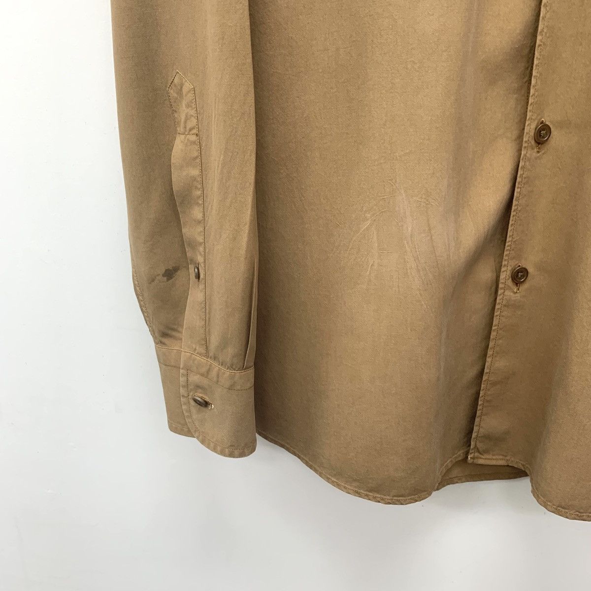 Z Zegna Zegna Brown Silk Long Sleeve Shirt K26WX Size US M / EU 48-50 / 2 - 4 Thumbnail