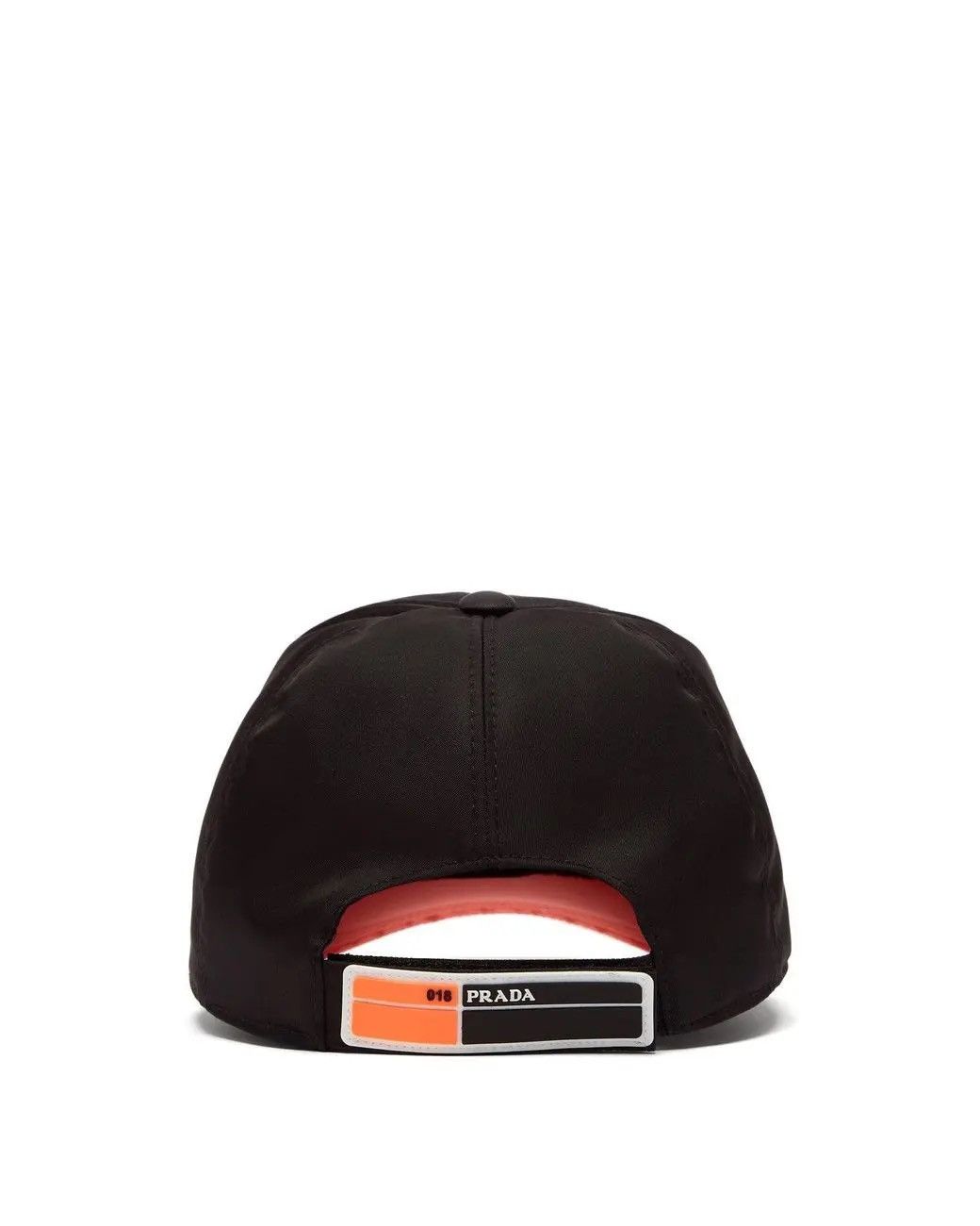 Prada Black/Orange Prada 018 Logo-appliqué Nylon Cap Size ONE SIZE - 1 Thumbnail