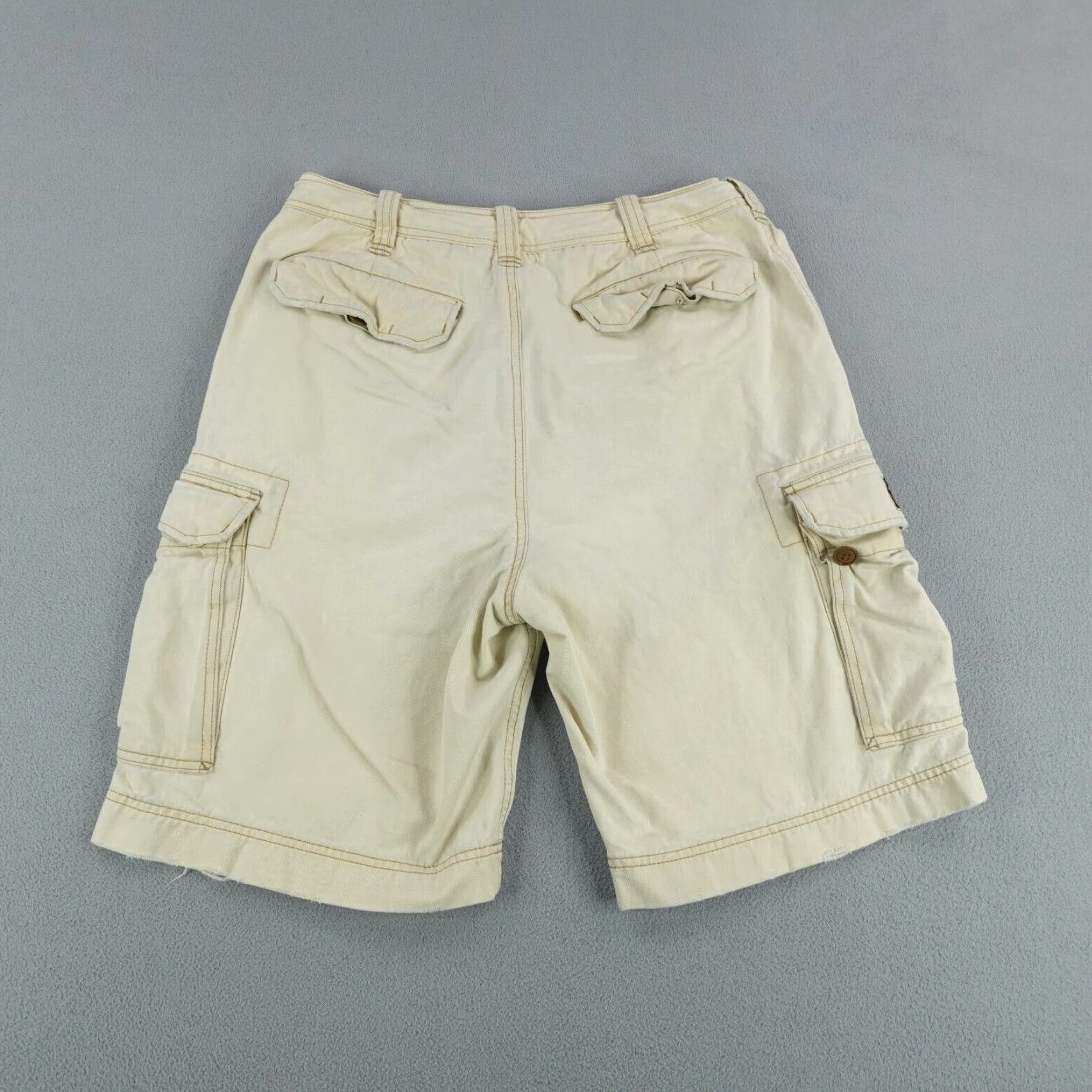 Abercrombie & Fitch VINTAGE Abercrombie & Fitch Cargo Shorts Men 32 Beige Cotton Canvas 90s Casual Size US 32 / EU 48 - 7 Thumbnail