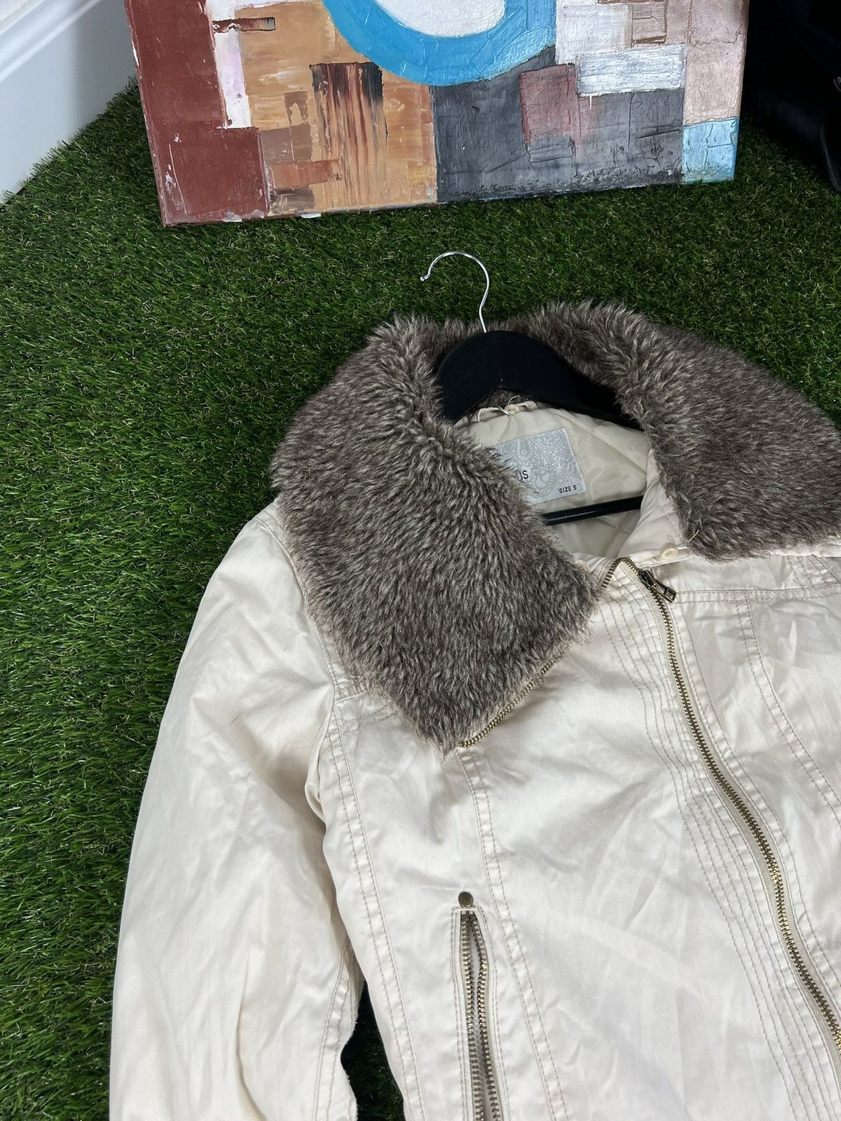 If Six Was Nine Y2K Women faux fur jacket LGB Alpha Industries N-2B styled Size S / US 4 / IT 40 - 2 Thumbnail