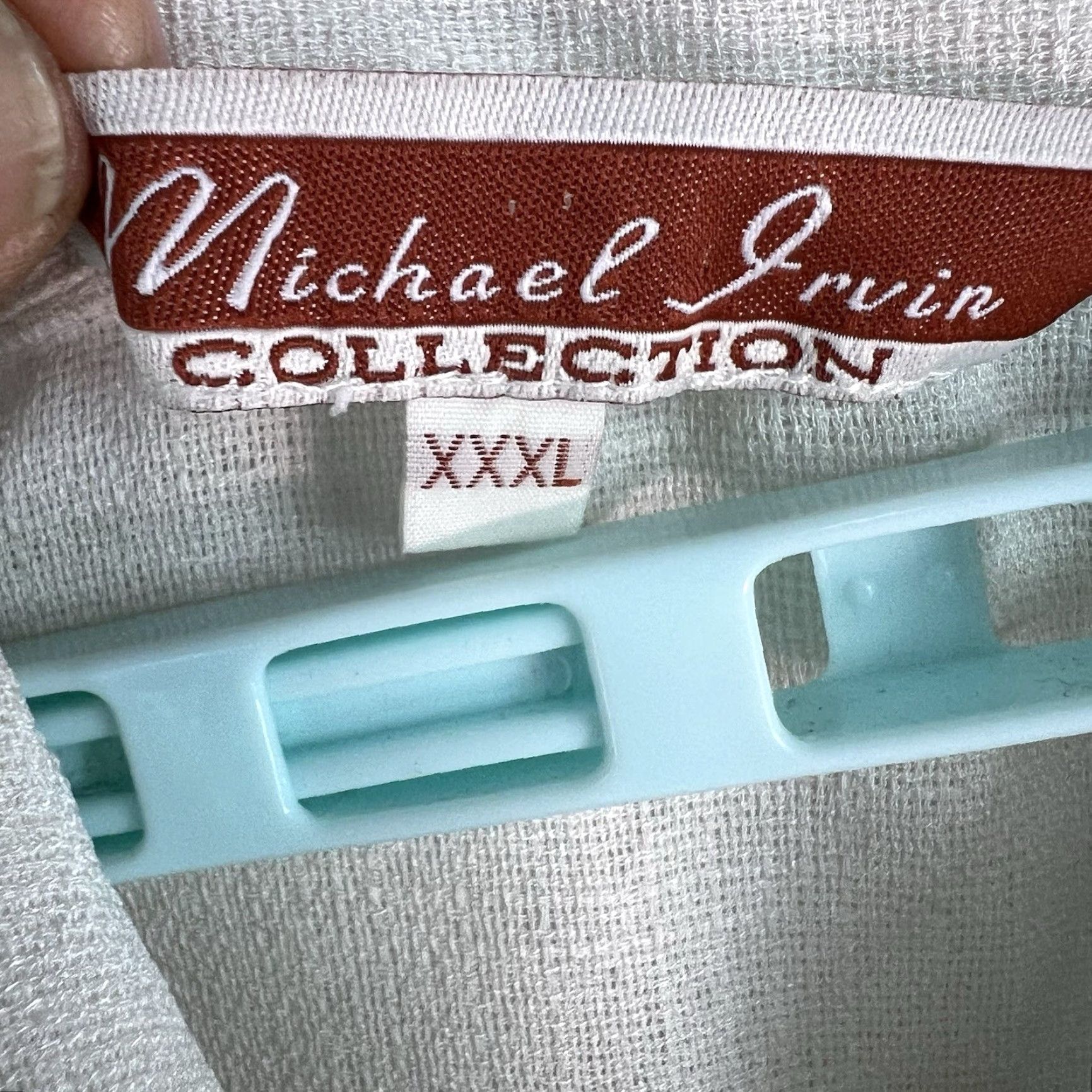 Vintage Michael Irving Shirt Button-Up Men 3XL Ivory Short Sleeve Casual Beach Mens Size US XXL / EU 58 / 5 - 4 Thumbnail