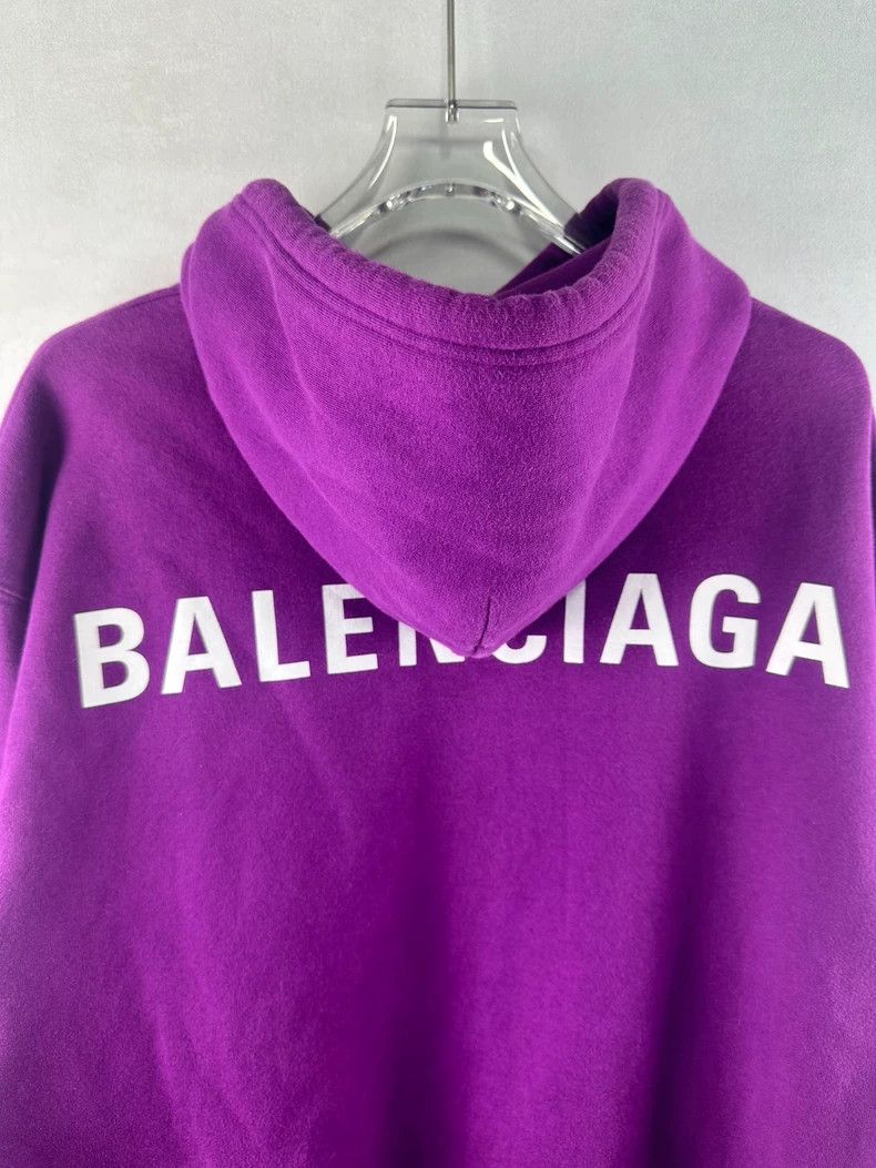 Balenciaga Balenciaga Purple logo hoodie with back hoodie 2502-Nextarr Size US XS / EU 42 / 0 - 2 Thumbnail