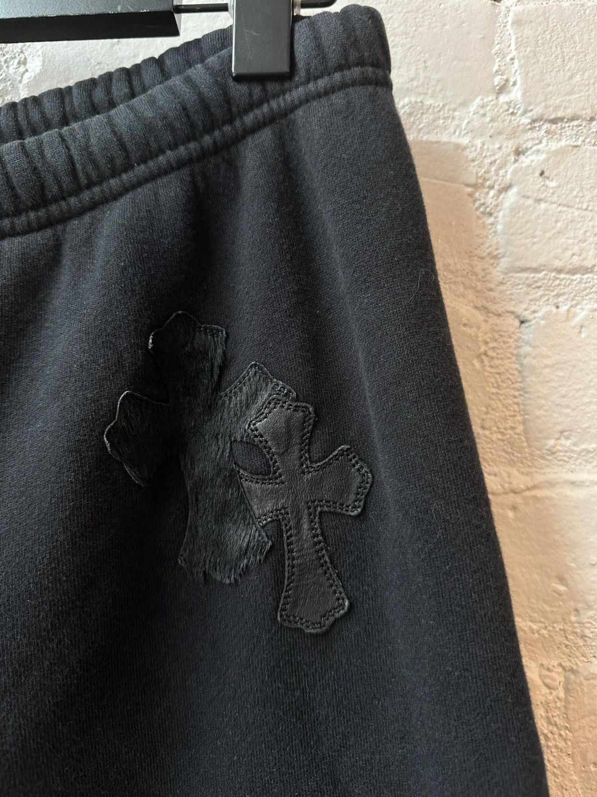 Chrome Hearts CHROME HEARTS LEATHER CROSS PATCH SWEATS M-XL Size US 30 / EU 46 - 2 Thumbnail