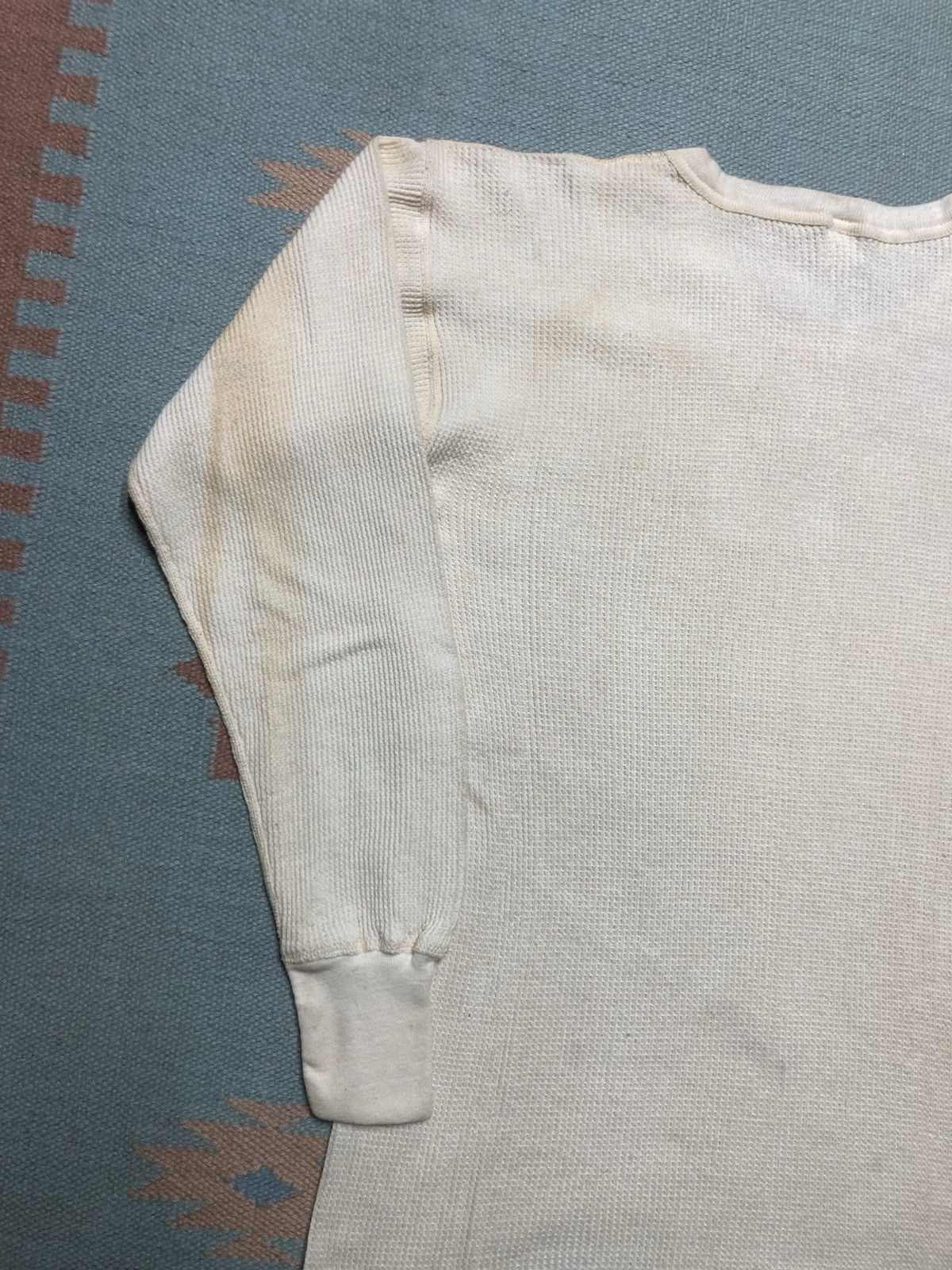 Vintage 70s waffle knit thermal shirt Kmart grunge cotton base XXL Size US XXL / EU 58 / 5 - 9 Thumbnail