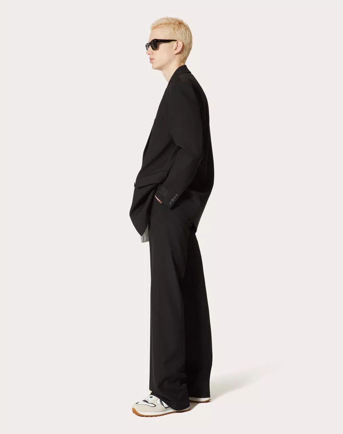 Valentino oc11z0625 Wool Pants in Black Size US 40 / EU 56 - 3 Thumbnail