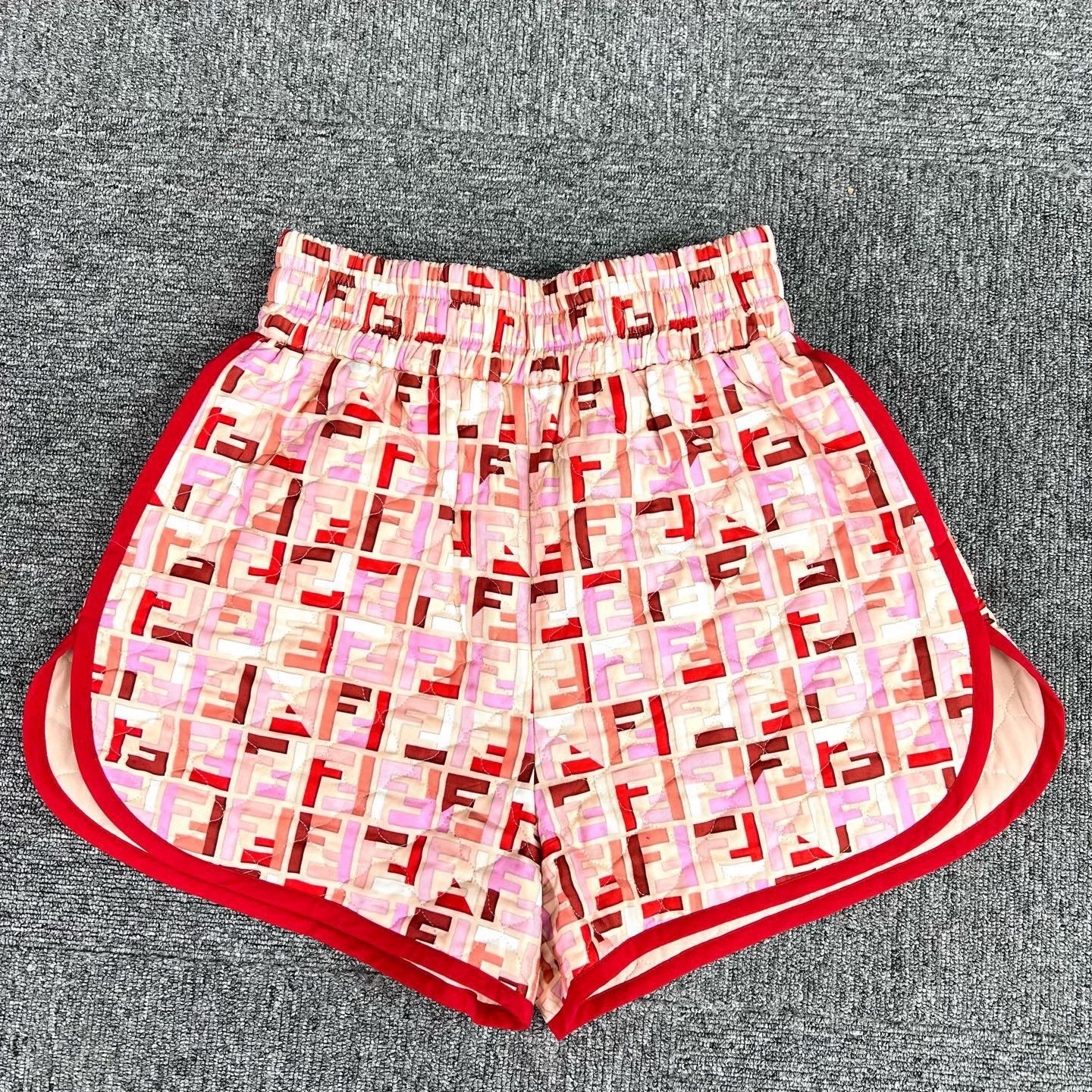 Fendi FENDI Double FF Print Silk Shorts Size 38" / US 16 / IT 52 - 1 Thumbnail