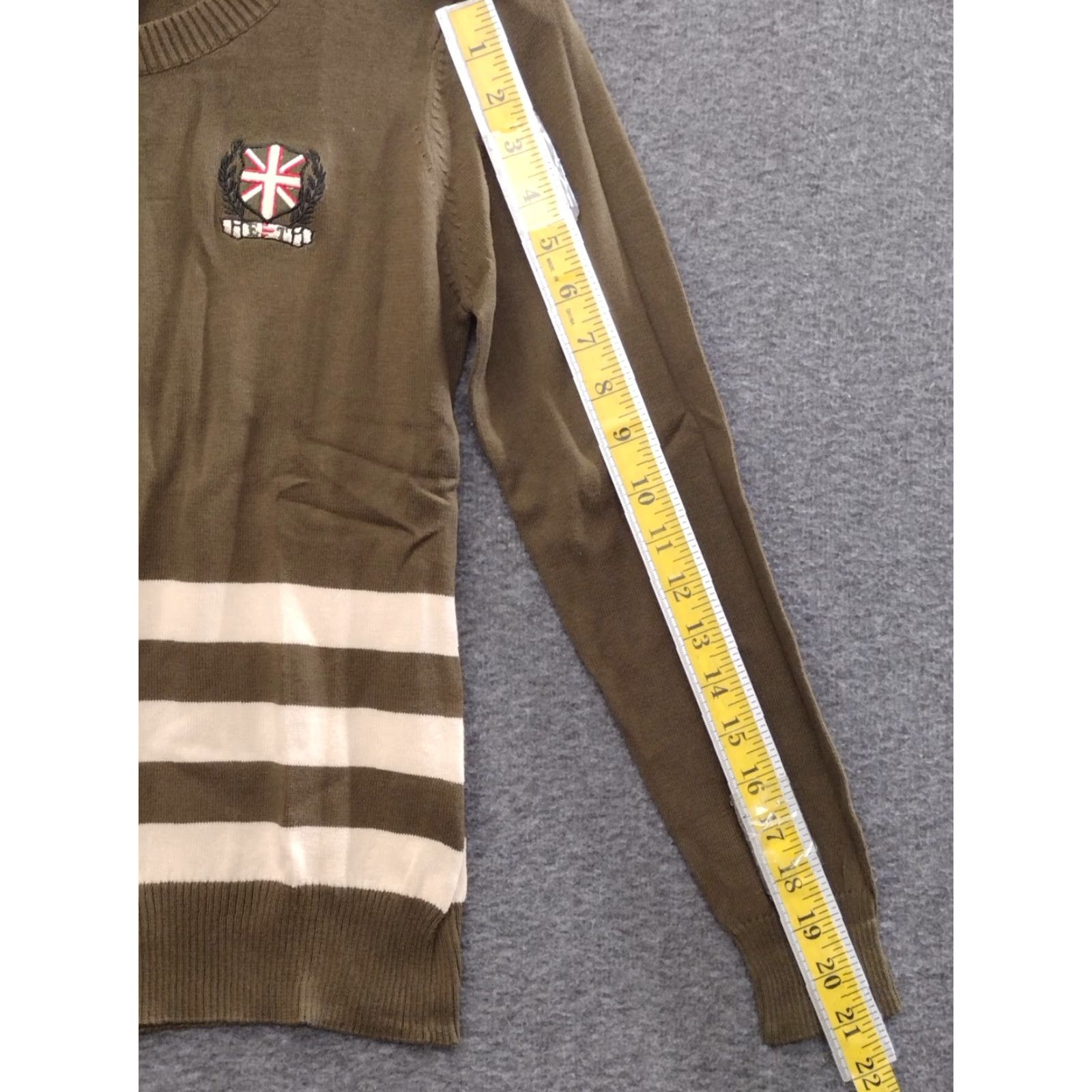 Vintage Elite Tribe Military Sweater Men M Wool Striped Crew Neck Long Sleeve Brown Beige Pattern 90s Theme Vintage? Size US M / EU 48-50 / 2 - 5 Thumbnail