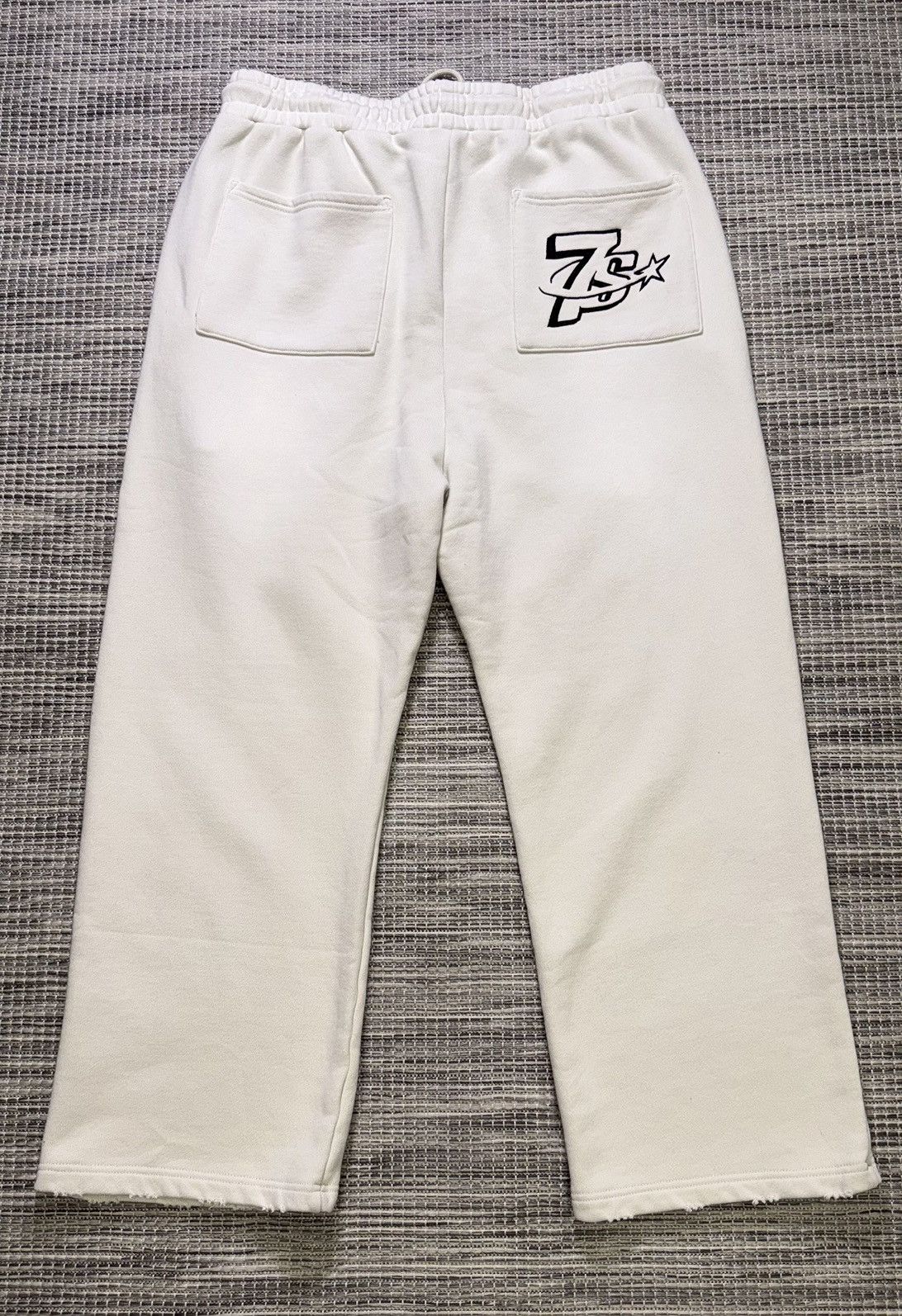 TRIPLE SEVENS Triple Sevens White Allstar Football Sweats Size US 36 / EU 52 - 2 Thumbnail