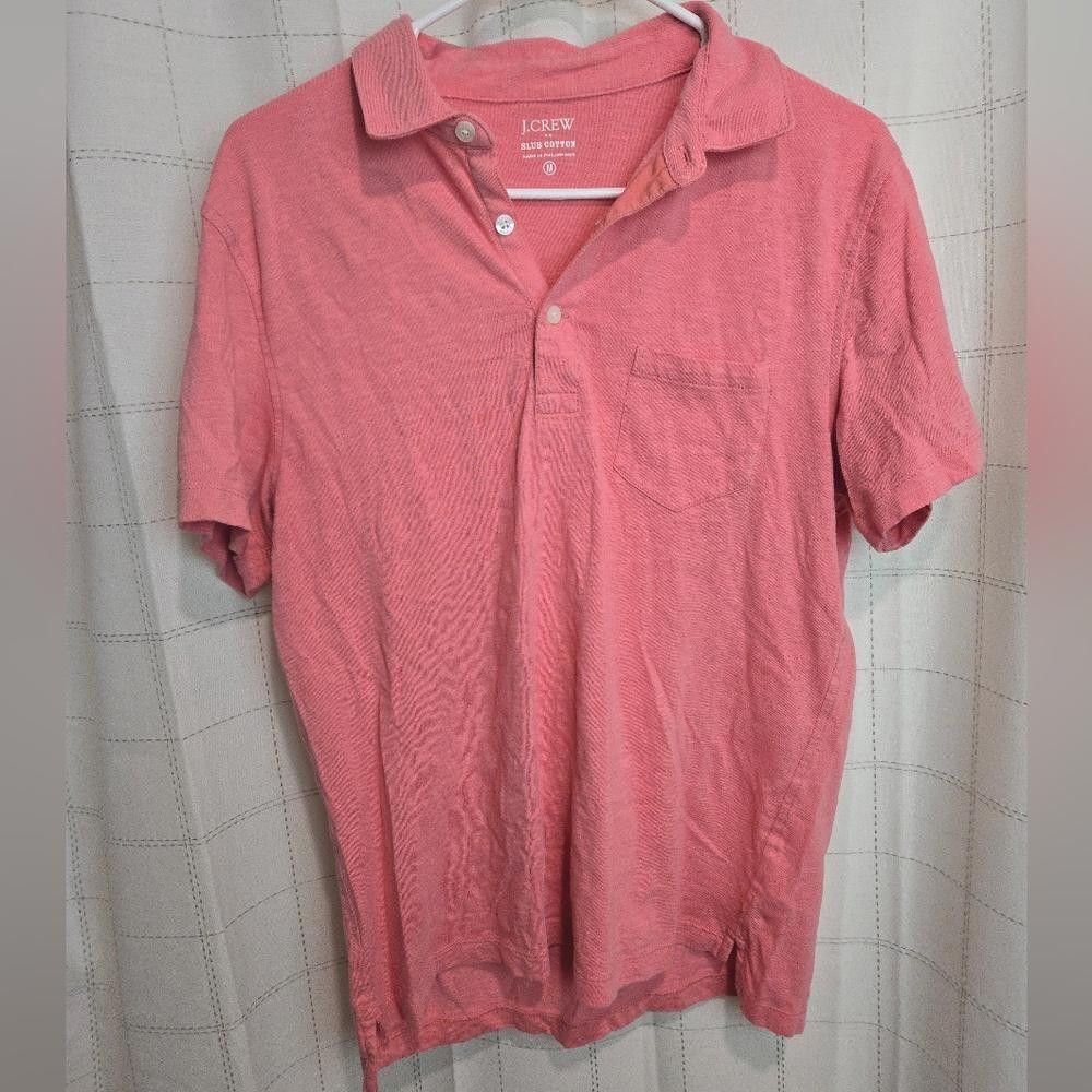J.Crew J. Crew Men's Pink Polo Shirt Size US M / EU 48-50 / 2 - 2 Thumbnail