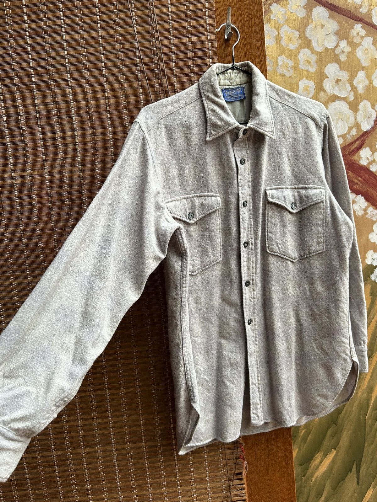 Pendleton 50s Pendleton Grey Wool Flannel Shirt Light-Colored Check Size US M / EU 48-50 / 2 - 3 Thumbnail