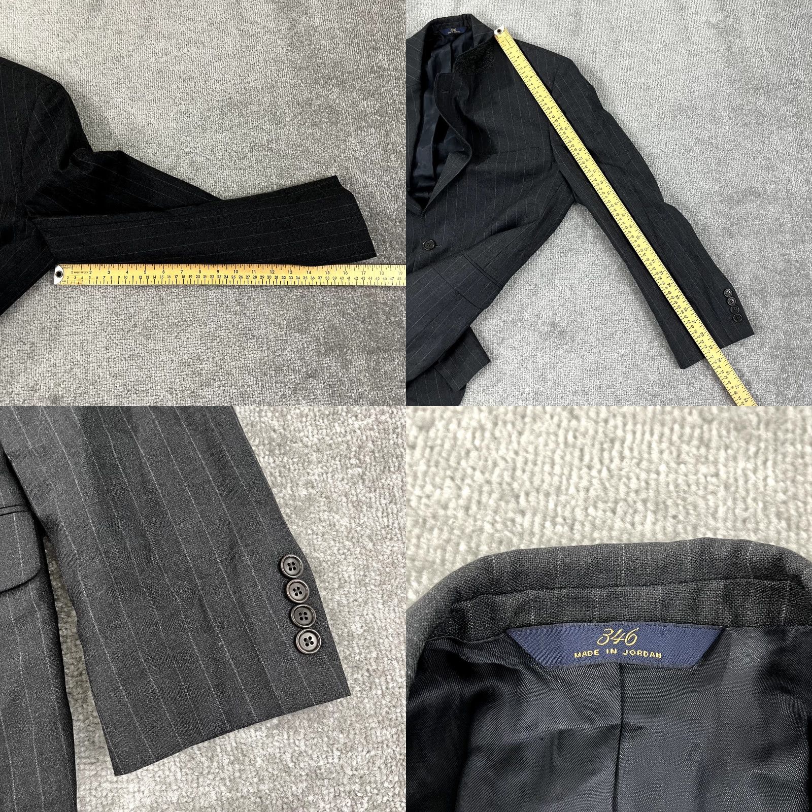 Brooks Brothers BROOKS BROTHERS Blazer Mens 40R Gray Stripe 346 Stretch Sport Coat Wool 2 Button Blazer Size 40R - 8 Thumbnail