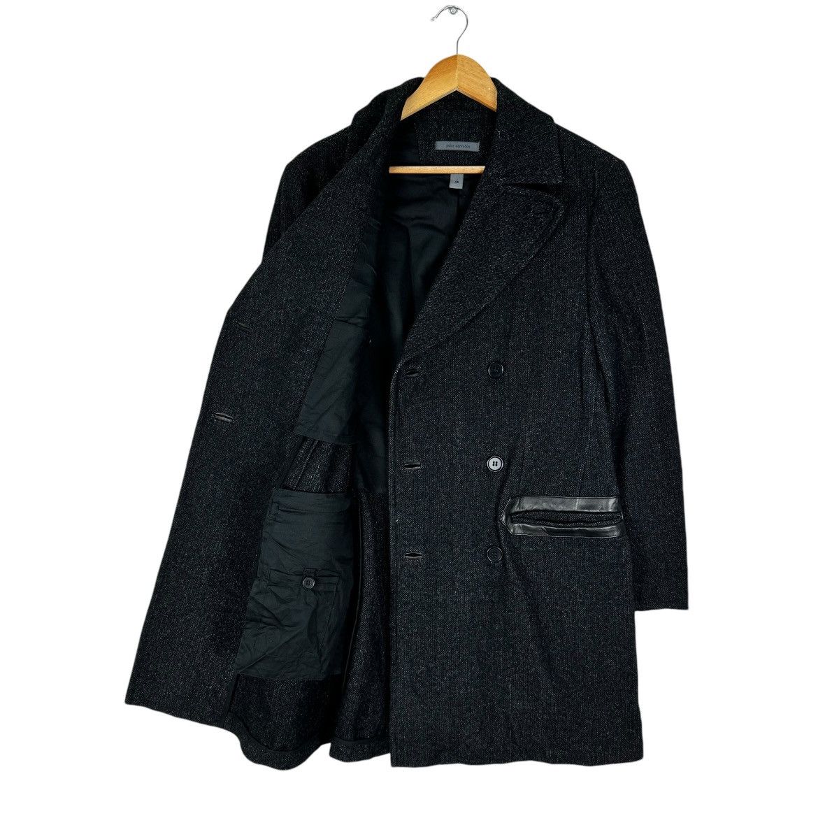 John Varvatos ☀️JOHN VARVATOS LEATHER PART TRENCH COAT JACKET Size US S / EU 44-46 / 1 - 8 Thumbnail