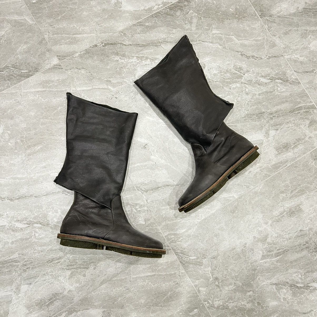 Trippen Trippen Avant Garde Asymmetrical Leather High Boots ma+Style Size US 6 / EU 39 - 1 Thumbnail