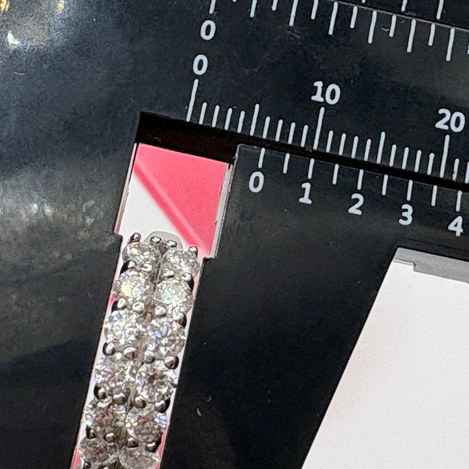 Handmade 1.2ct Moissanite Double Row Band - S925 WG Plated size 7.5 Size ONE SIZE - 6 Thumbnail