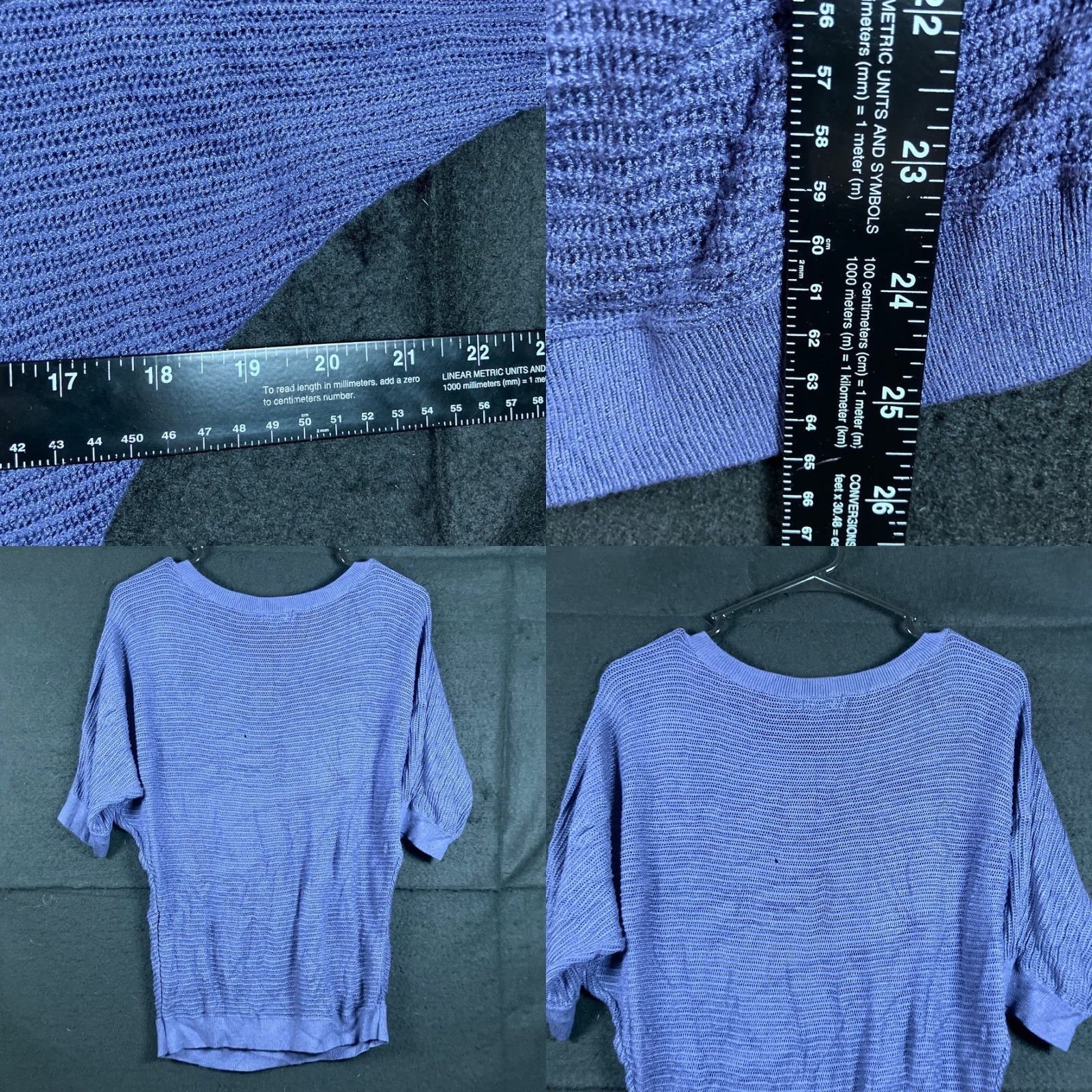 Express Express Sweater Purple Crew Neck Open Knit Dolman 3/4 Sleeve Sheer M Womens Size M / US 6-8 / IT 42-44 - 8 Thumbnail