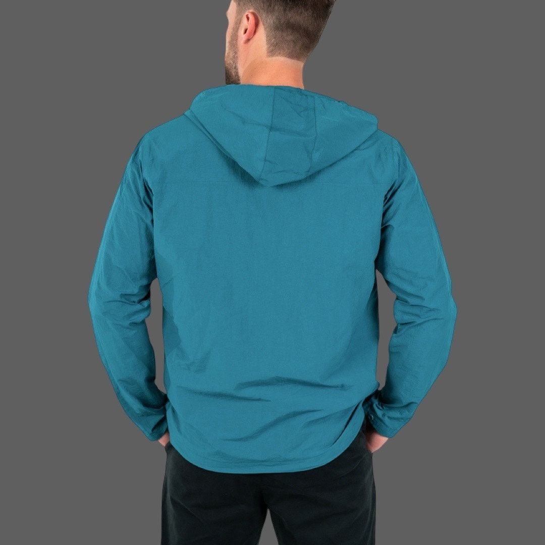 Other Bearbottom Men’s Ocean Blue Nylon Windbreaker Jacket Medium Size US M / EU 48-50 / 2 - 2 Thumbnail