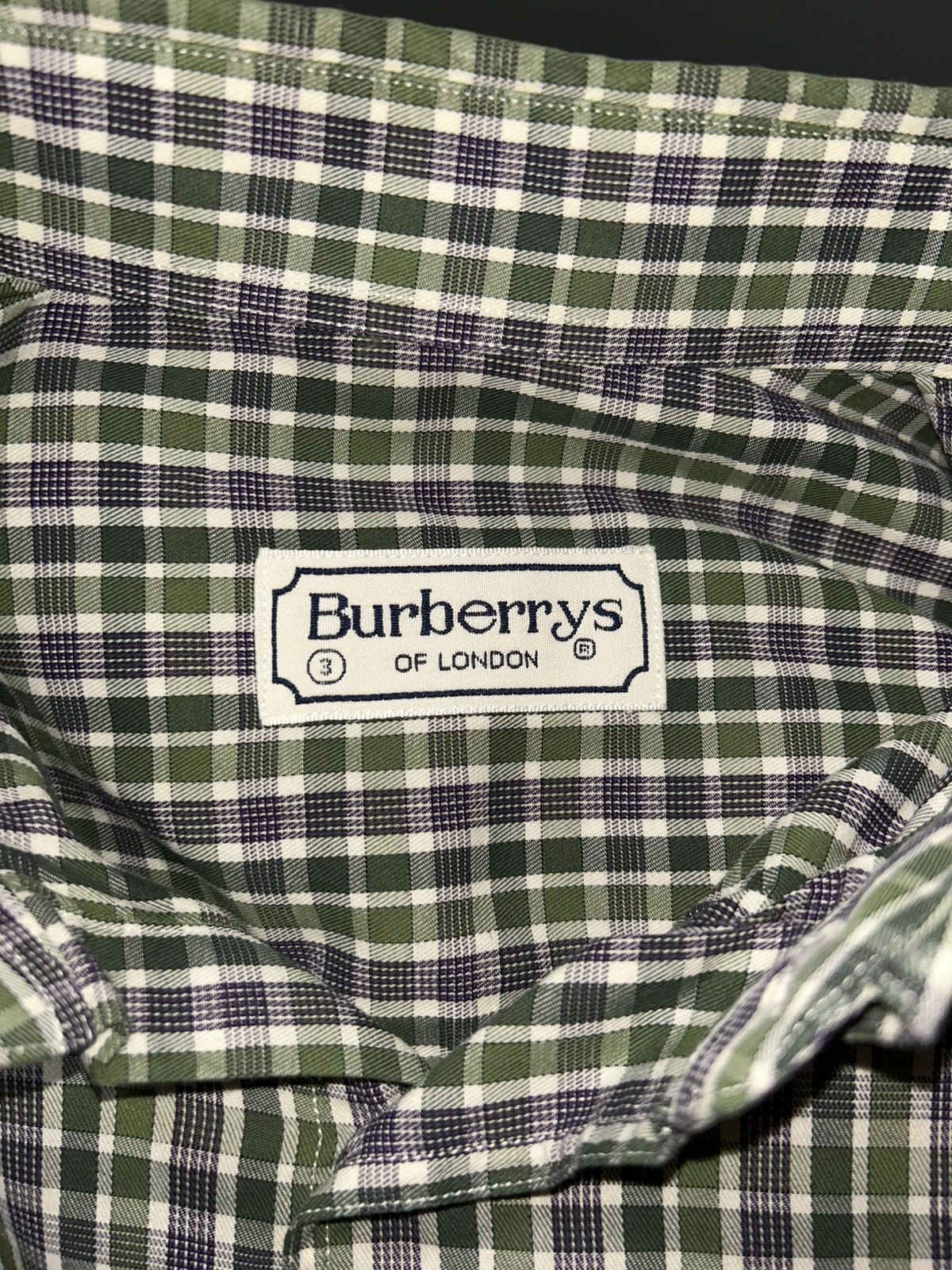 Burberry Vintage Burberrys of London Men's Green Button Down Shirt Size US M / EU 48-50 / 2 - 3 Thumbnail