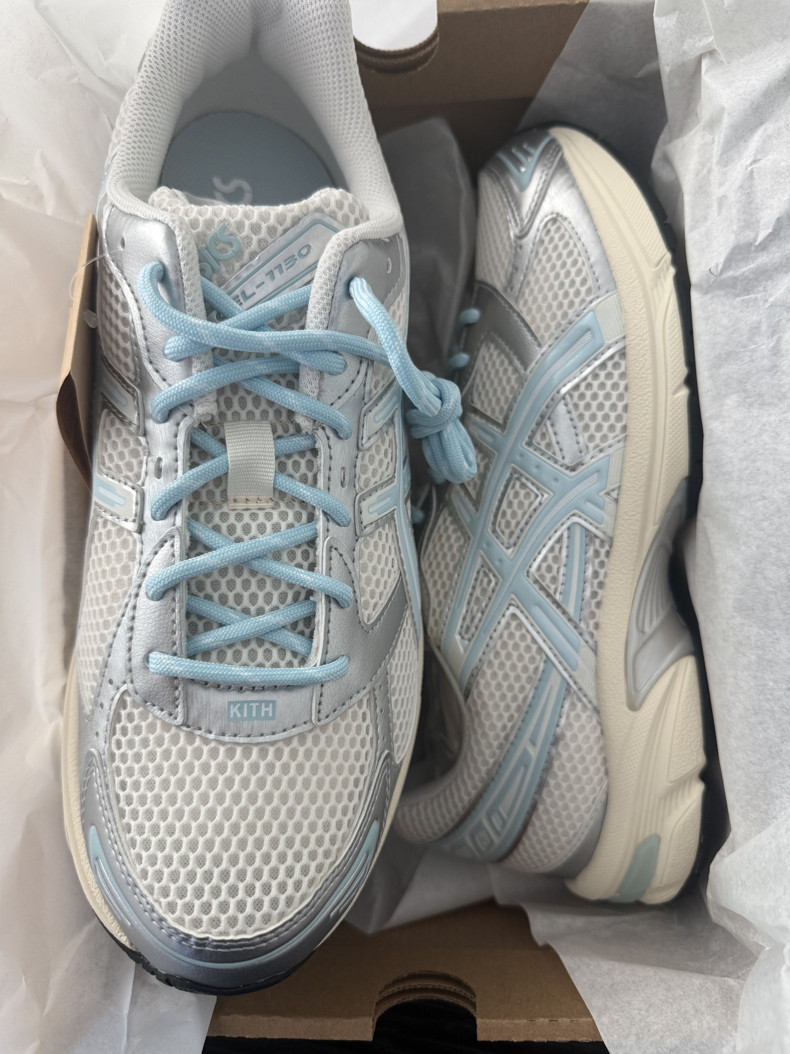 Asics × Kith Kith for ASICS GEL-1130 Cream / Starlight Blue Size US 10.5 / EU 43-44 - 4 Thumbnail