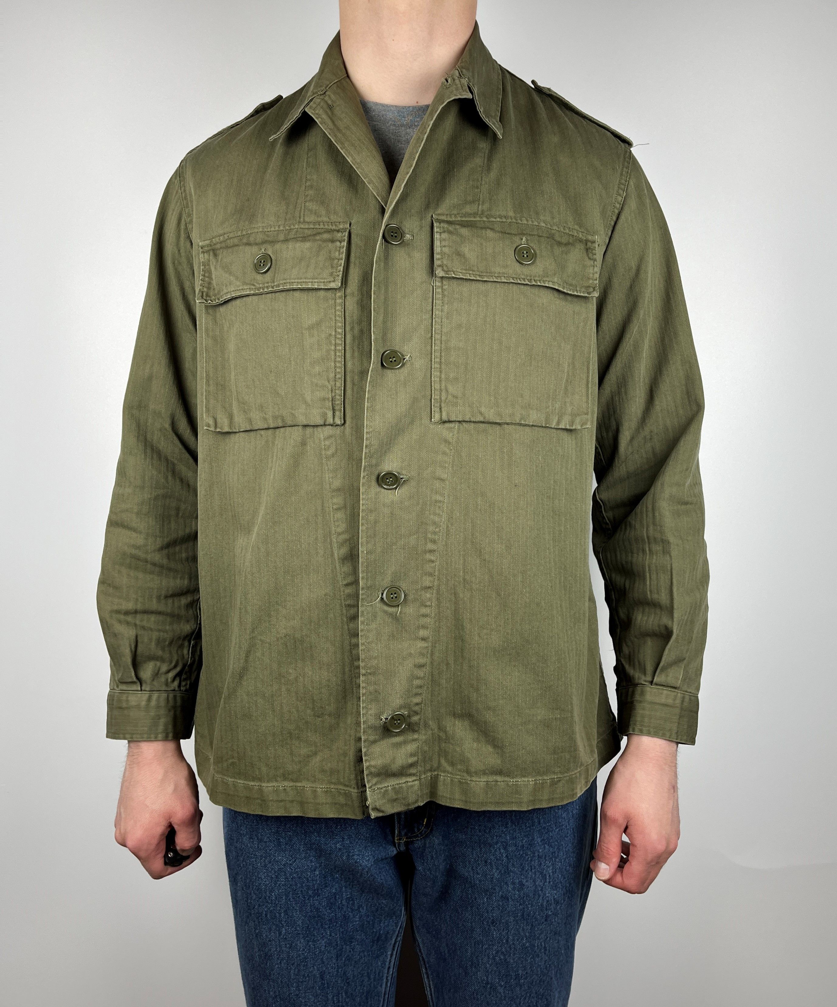 Le Laboureur 70s Vintage Neirynck-Confectie Lendelede Army Field Jacket Size US M / EU 48-50 / 2 - 1 Thumbnail