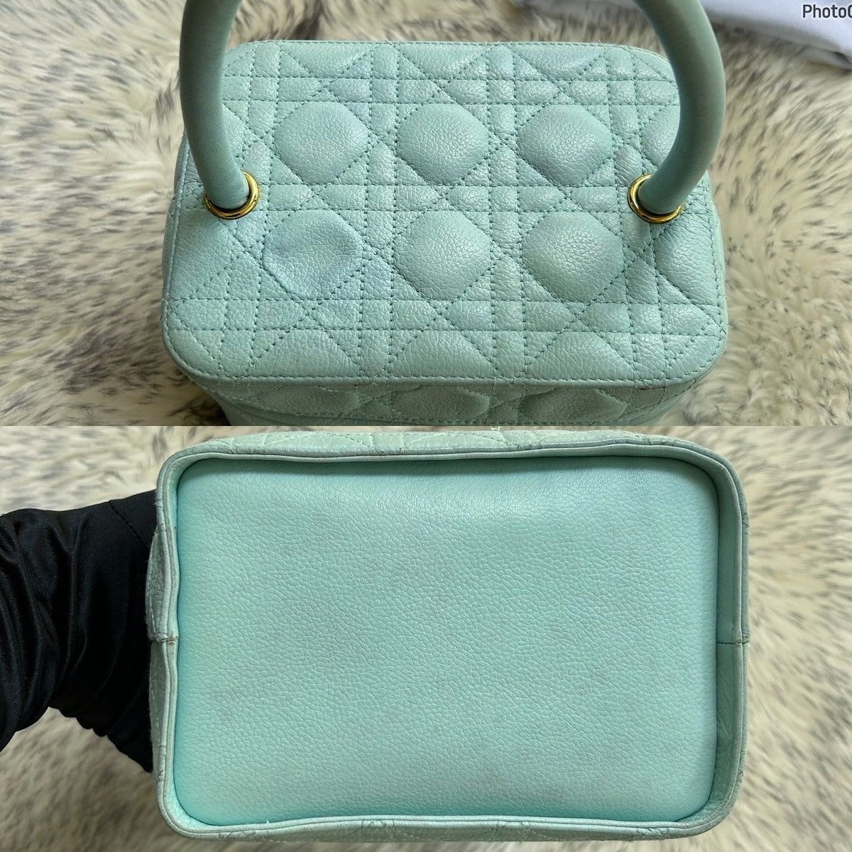 Dior × Vintage Christian Dior Cannage Lady Dior Vanity Lambskin Handbag Size ONE SIZE - 5 Thumbnail