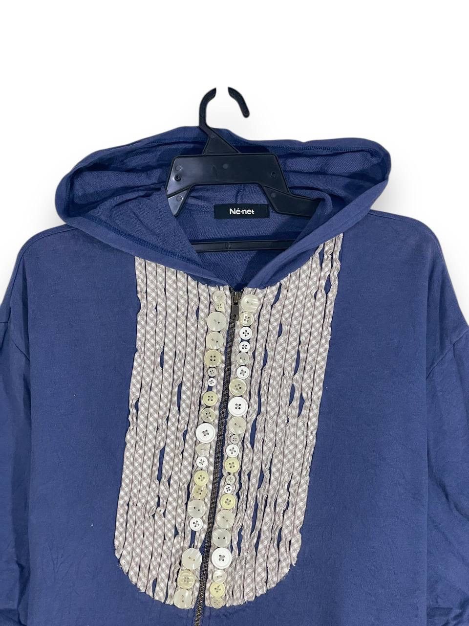 Ne-Net Vintage ne net japanese brand hoodie zipper size 2 Size L / US 10 / IT 46 - 2 Thumbnail
