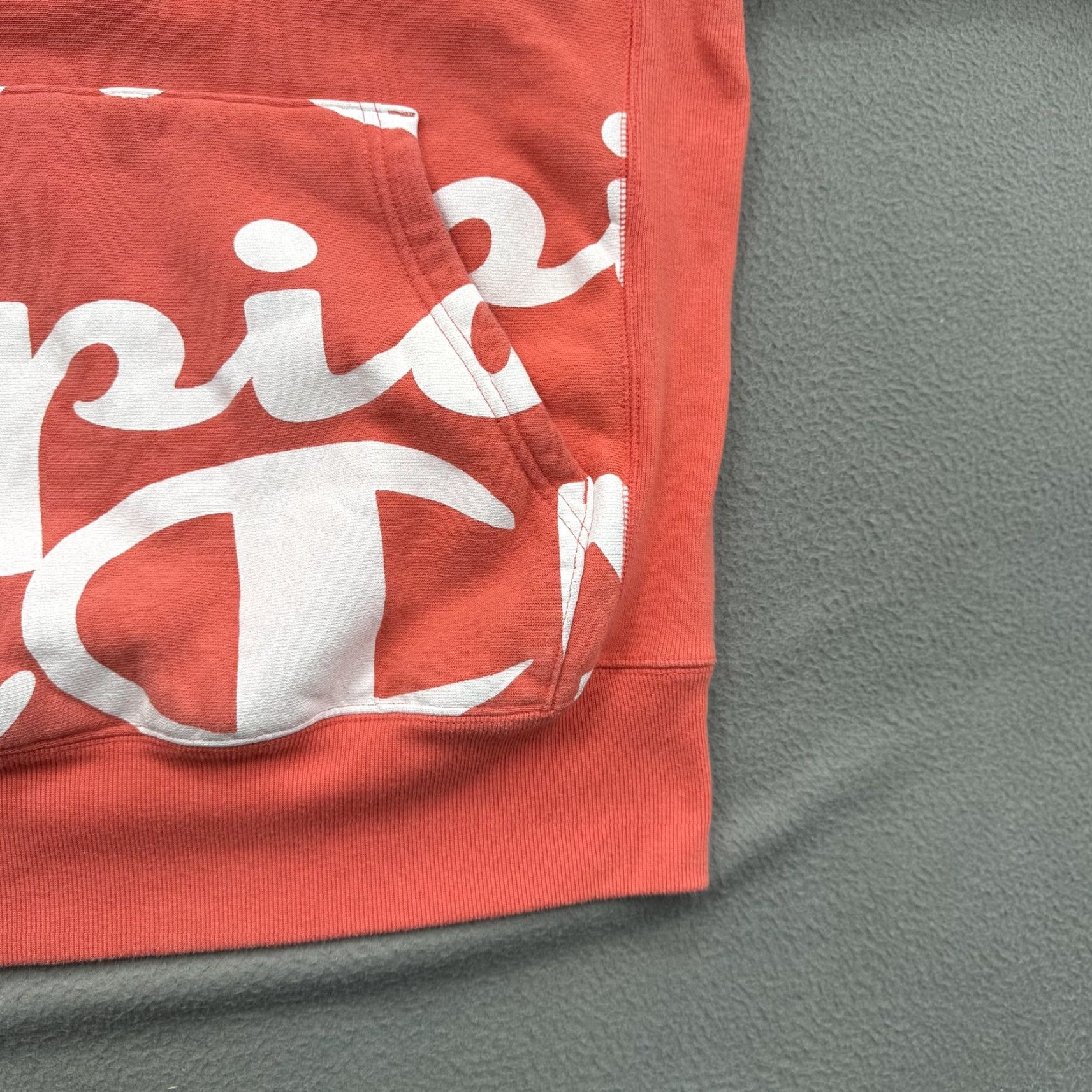 Champion Champion Hoodie Mens Small Coral White Reverse Weave Allover Big Logo Script Size US S / EU 44-46 / 1 - 7 Thumbnail