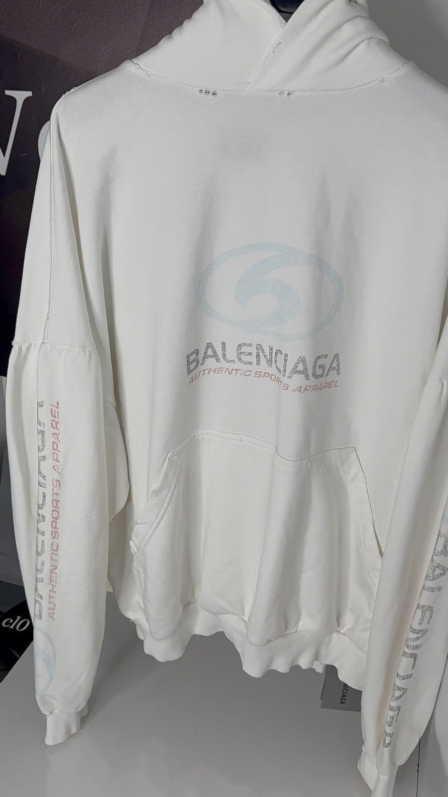 Balenciaga ✅ BALENCIAGA AUTHENTIC SPORTS APPAREL White hoodie Size US XS / EU 42 / 0 - 2 Thumbnail