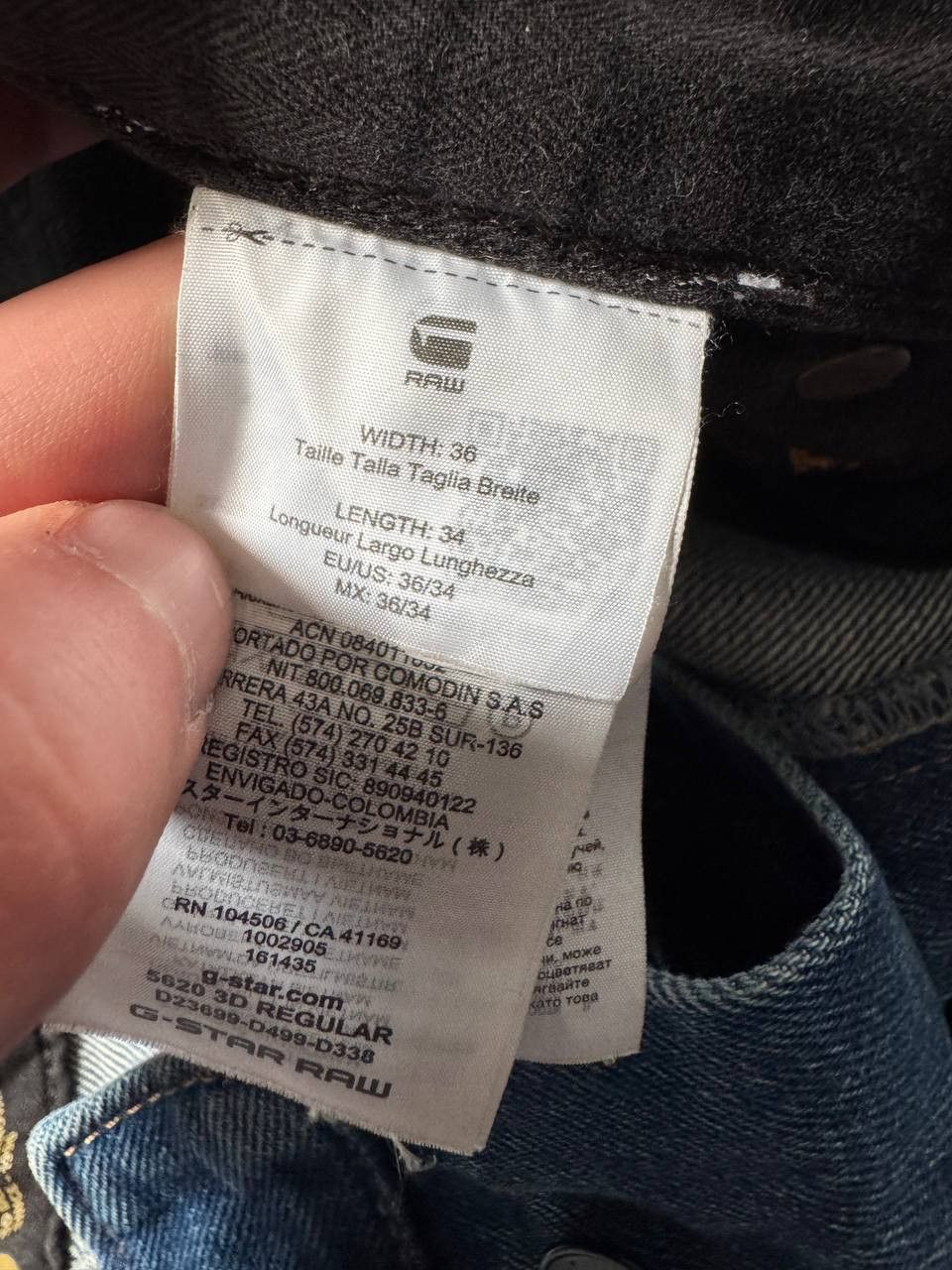 G-Star G-Star RAW 5620 3D Double Knee Regular Blue Denim Jeans Size US 38 / EU 54 - 10 Thumbnail