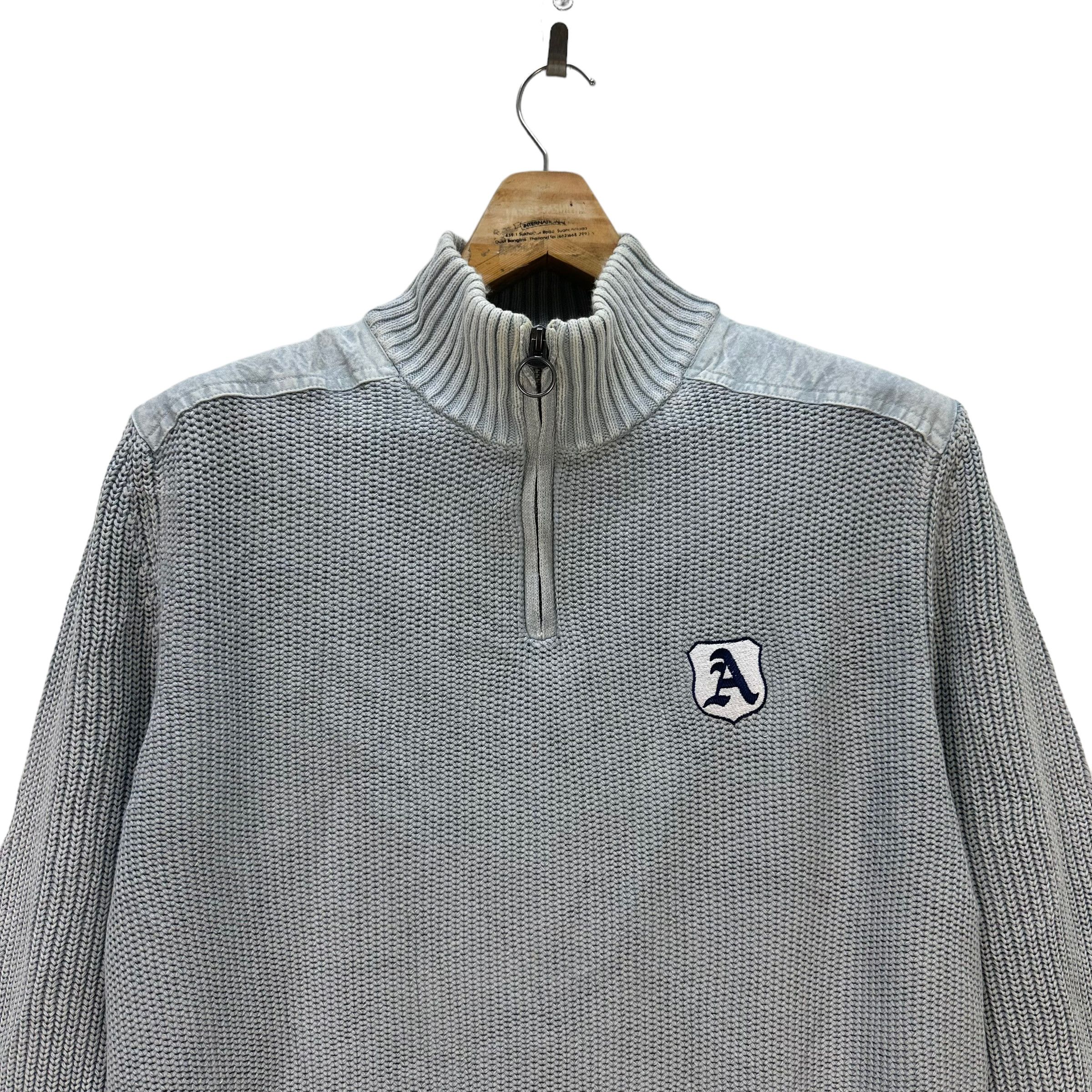 Japanese Brand LANDS' END HALF ZIP TURTLE NECK KNITTED SWEATER #8631-018 Size US L / EU 52-54 / 3 - 2 Thumbnail