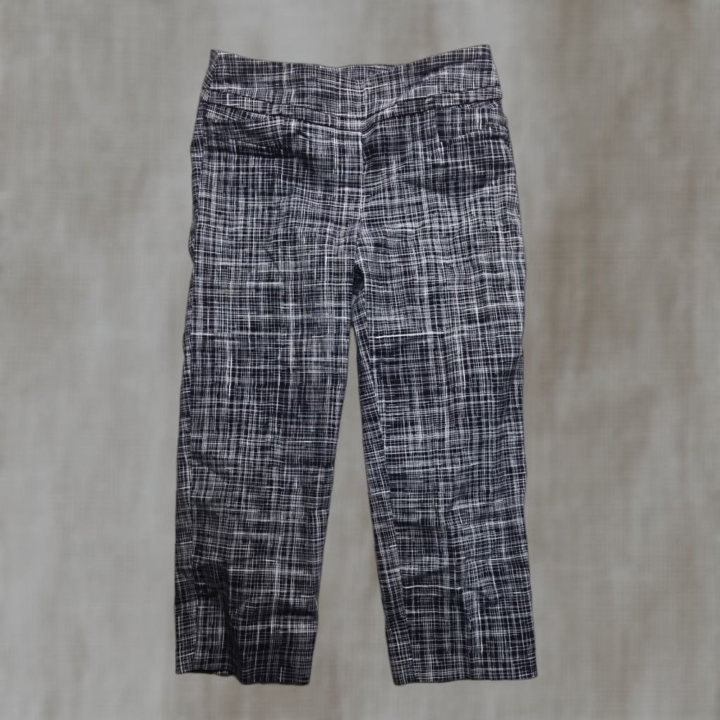 Vintage New Directions Gray Casual Crop Pants Women's Size 6 Stretch Nylon Blend Size 28" / US 6 / IT 42 - 1 Thumbnail