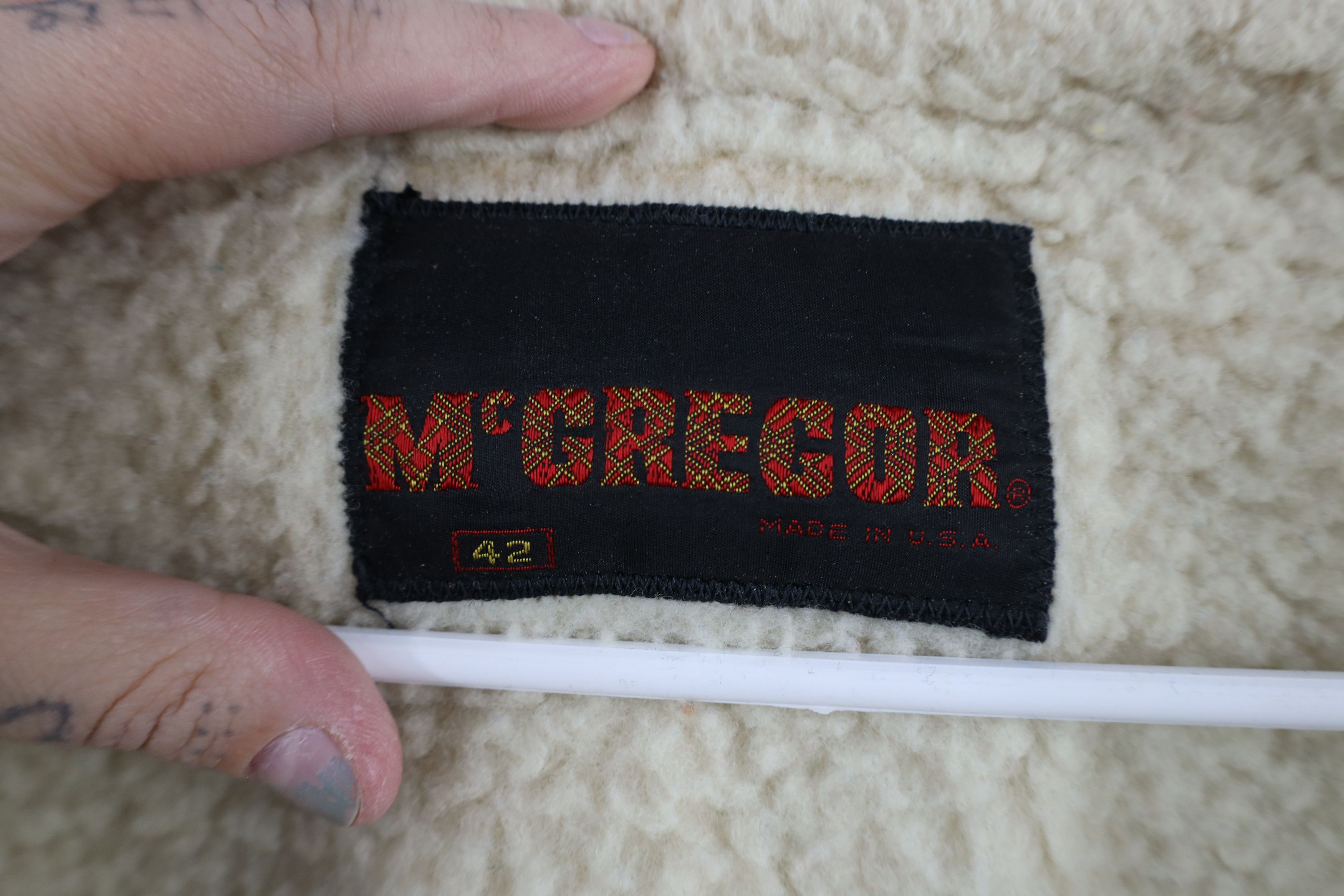 Vintage Vtg 50s 60s McGregor Deep Pile Fleece Wool Jacket USA Size US L / EU 52-54 / 3 - 10 Thumbnail