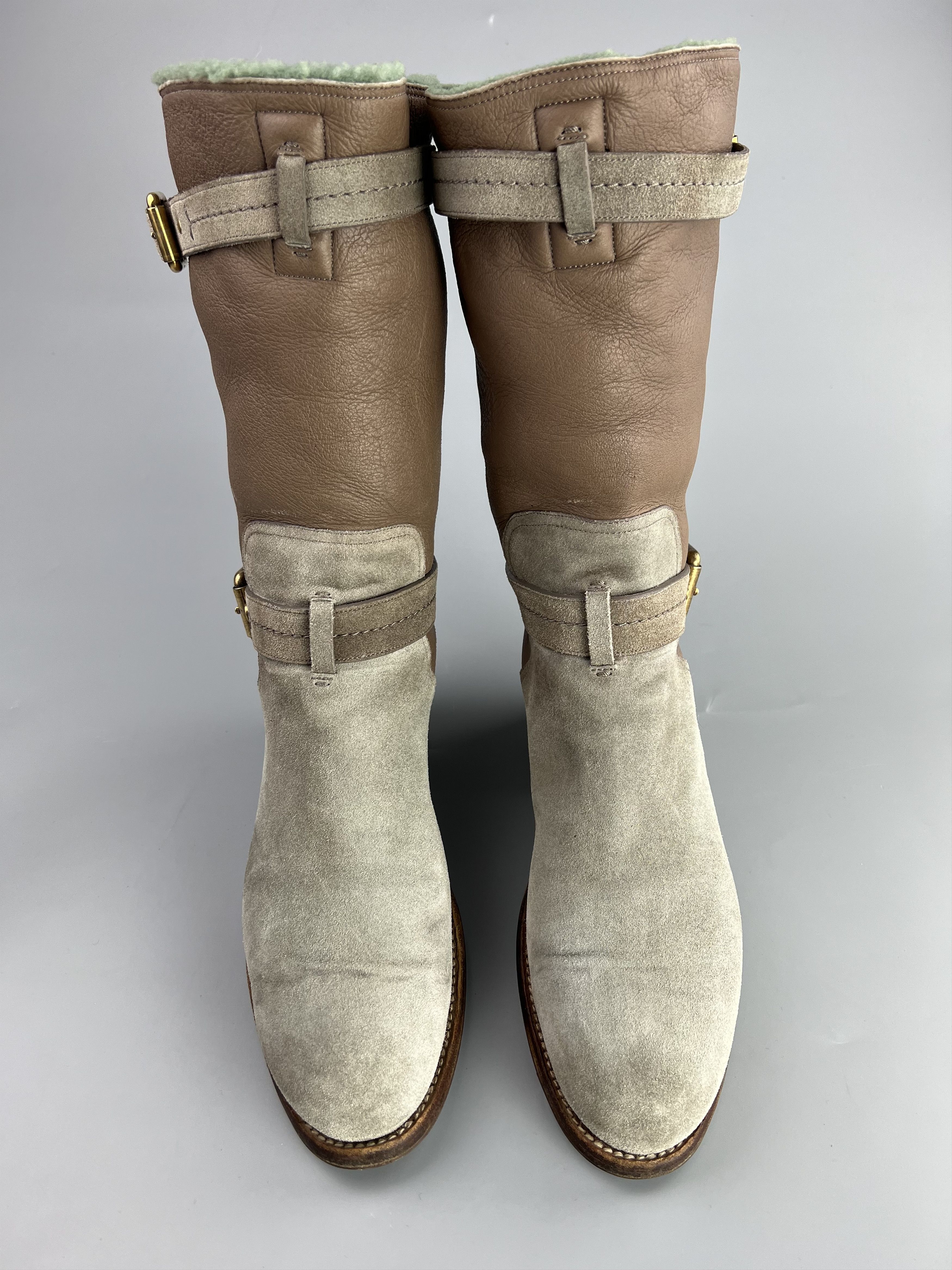 Dior × Vintage Christian Dior Vintage Suede Leather Heels Boots Size 39.5 Size US 9.5 / IT 39.5 - 5 Thumbnail