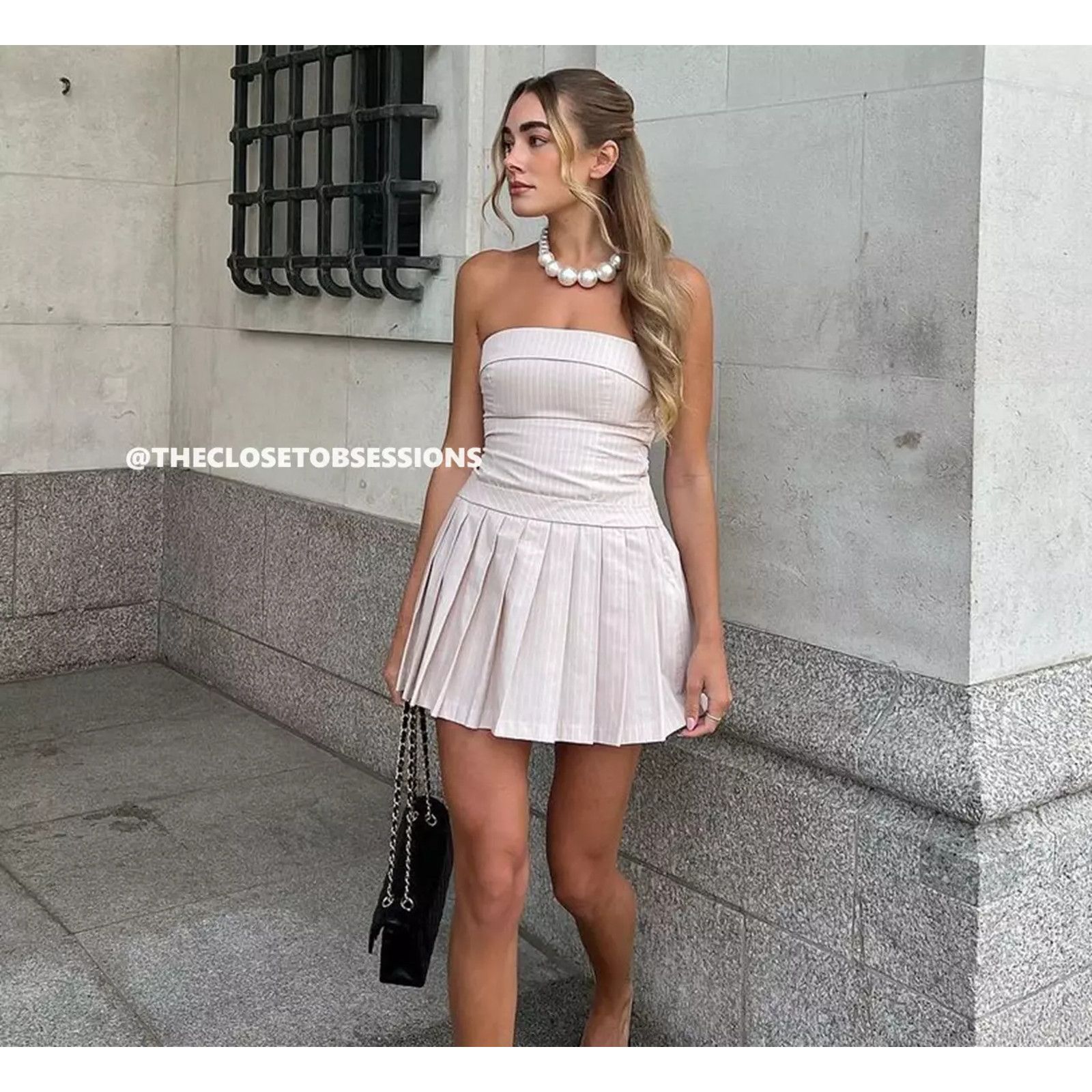 Zara ZARA BLOGGER FAVE!!! Short Pleated Dress NWT Size L / US 10 / IT 46 - 5 Thumbnail