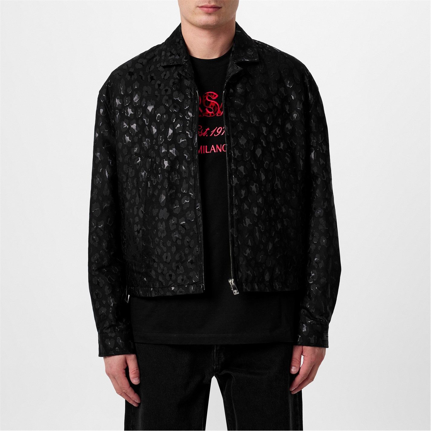 Versace o1g2r1mq0526 Leopard Print Wool Long Sleeve Bomber Jacket Size US M / EU 48-50 / 2 - 3 Thumbnail